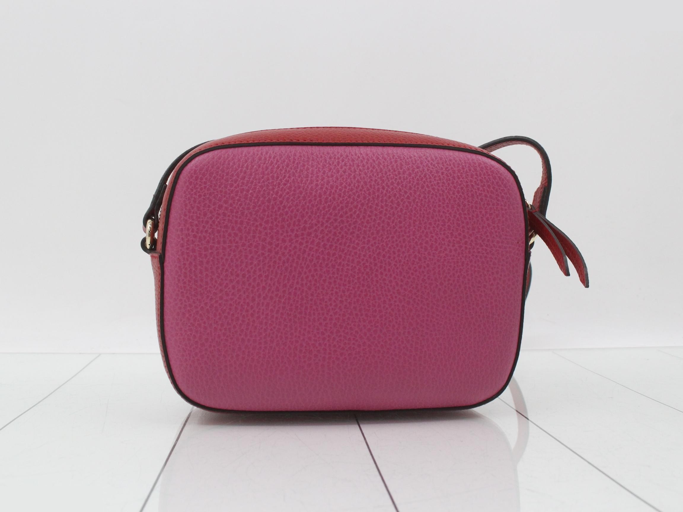 Soho Disco Bag, Leather, Pink x Red — view 2