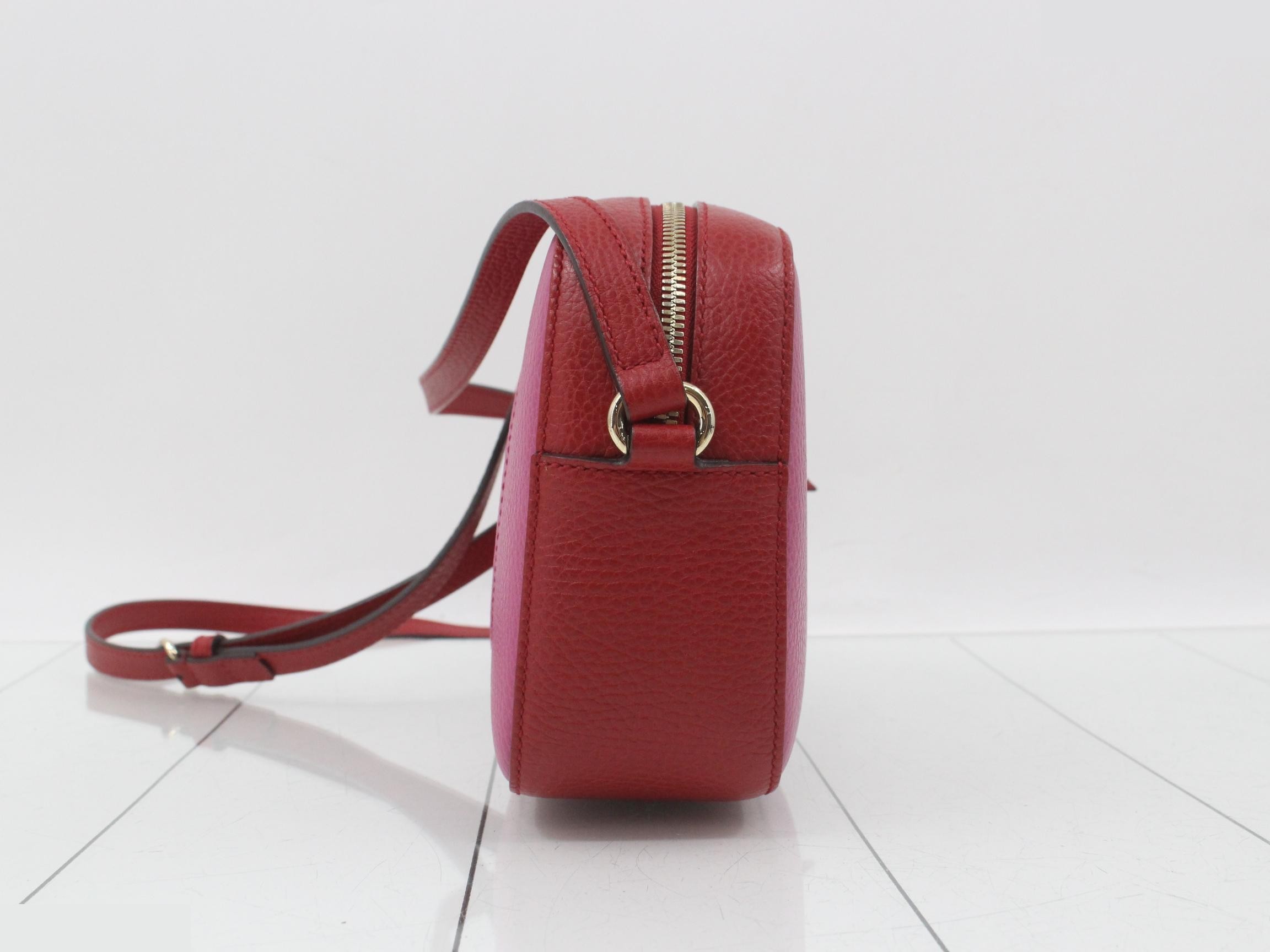 Soho Disco Bag, Leather, Pink x Red — view 3