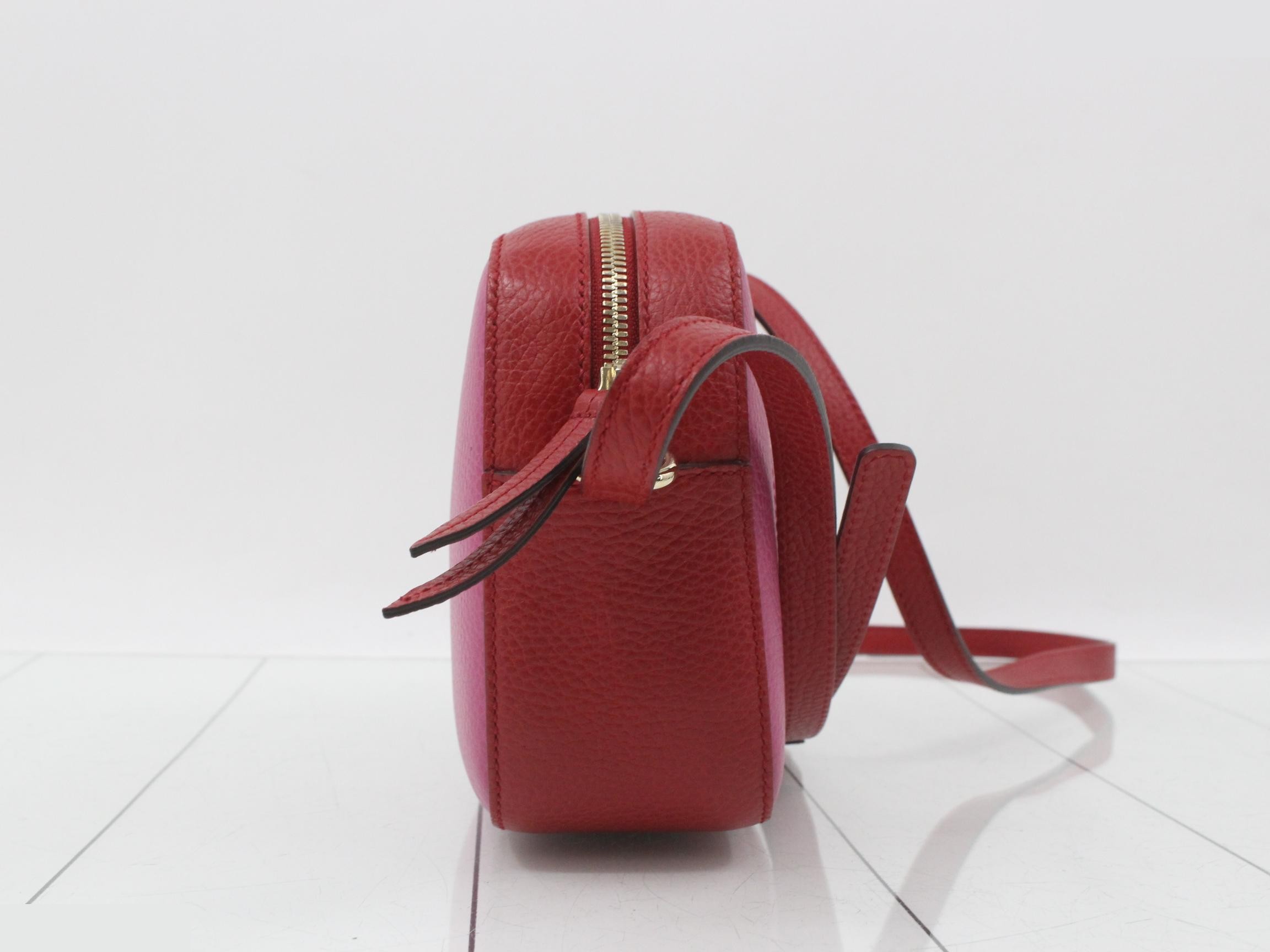 Soho Disco Bag, Leather, Pink x Red — view 4