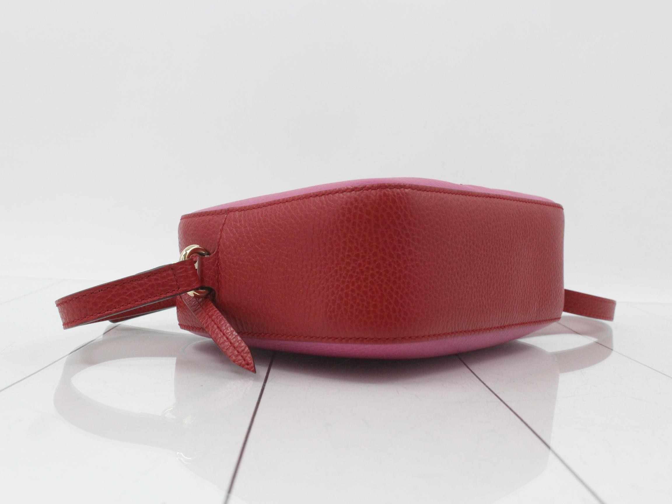 Soho Disco Bag, Leather, Pink x Red — view 5