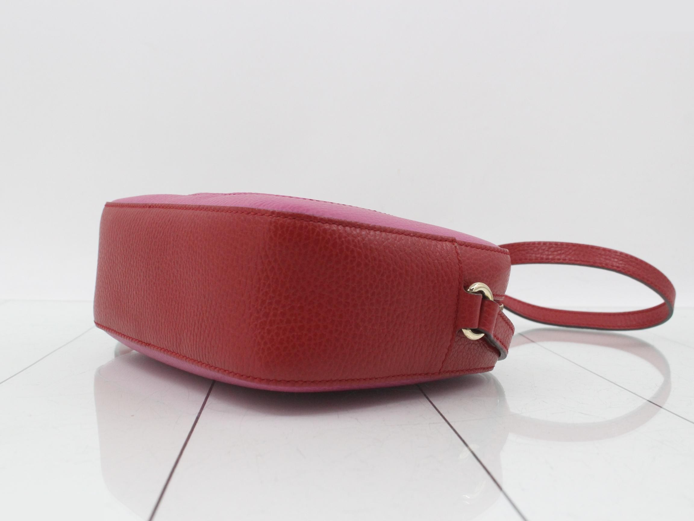 Soho Disco Bag, Leather, Pink x Red — view 6
