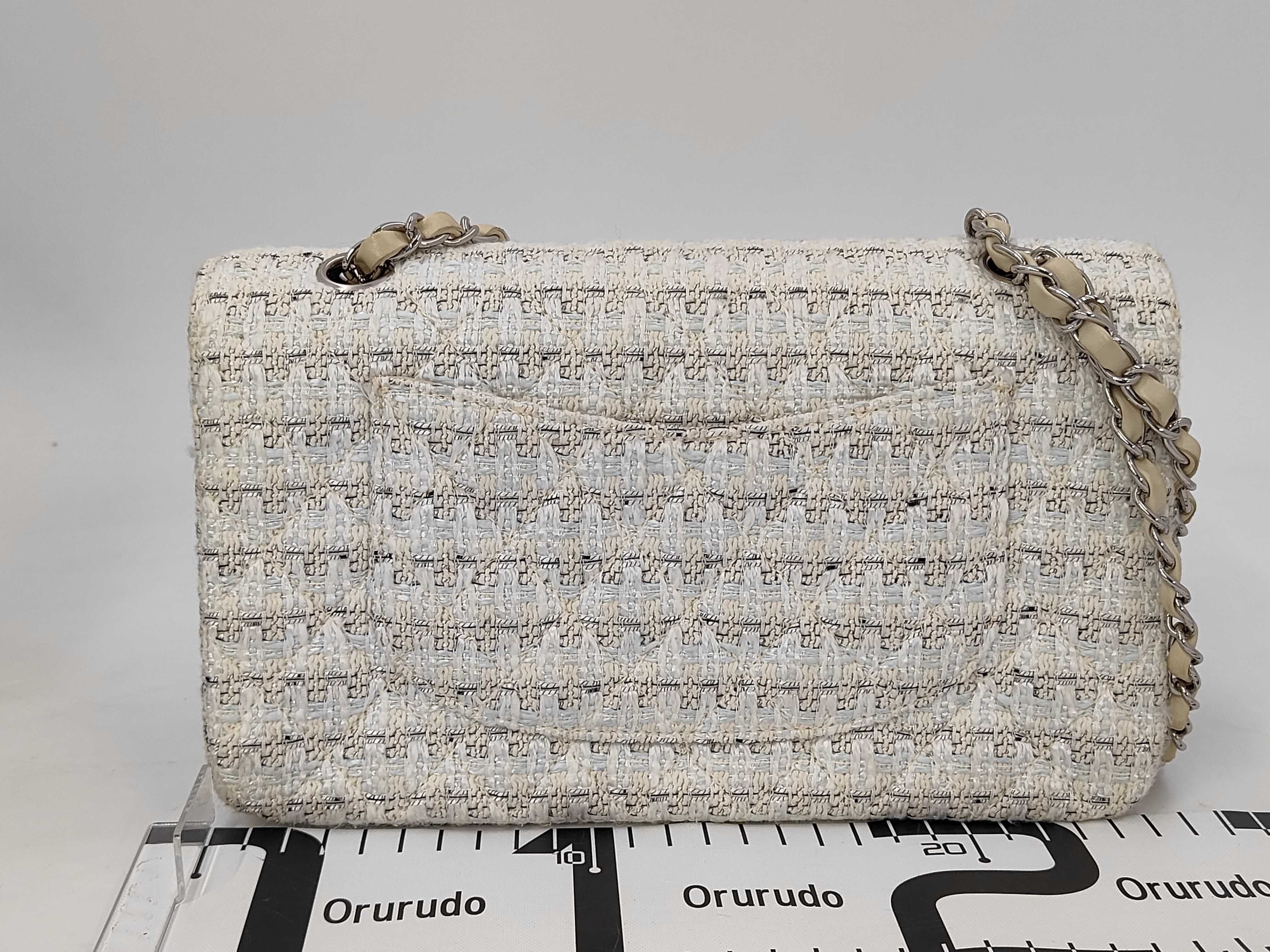 Tweed Double Flap Chain Shoulder Bag — view 2