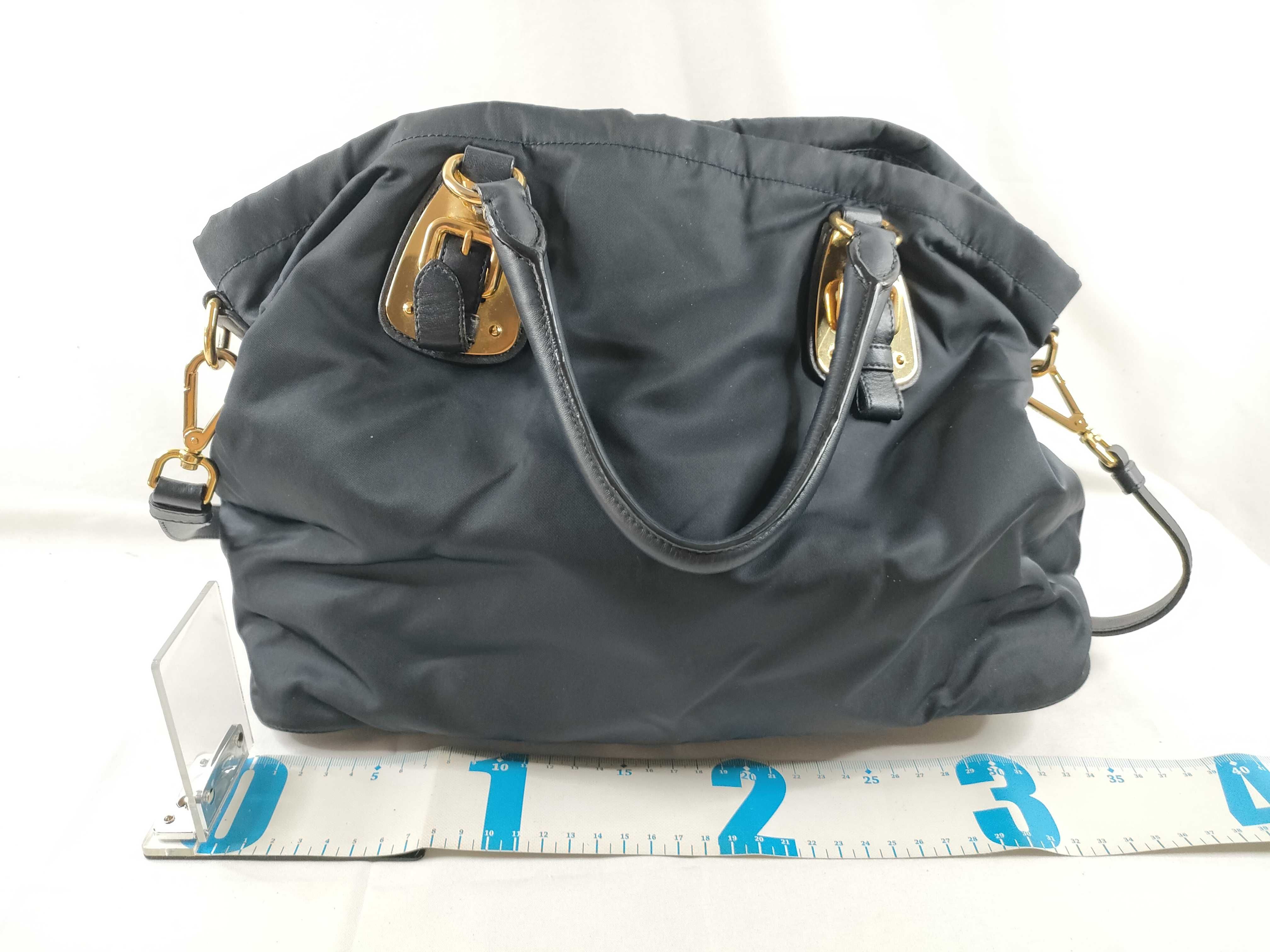 Nylon Shoulder Bag Navy BN1902 Handbag — view 2