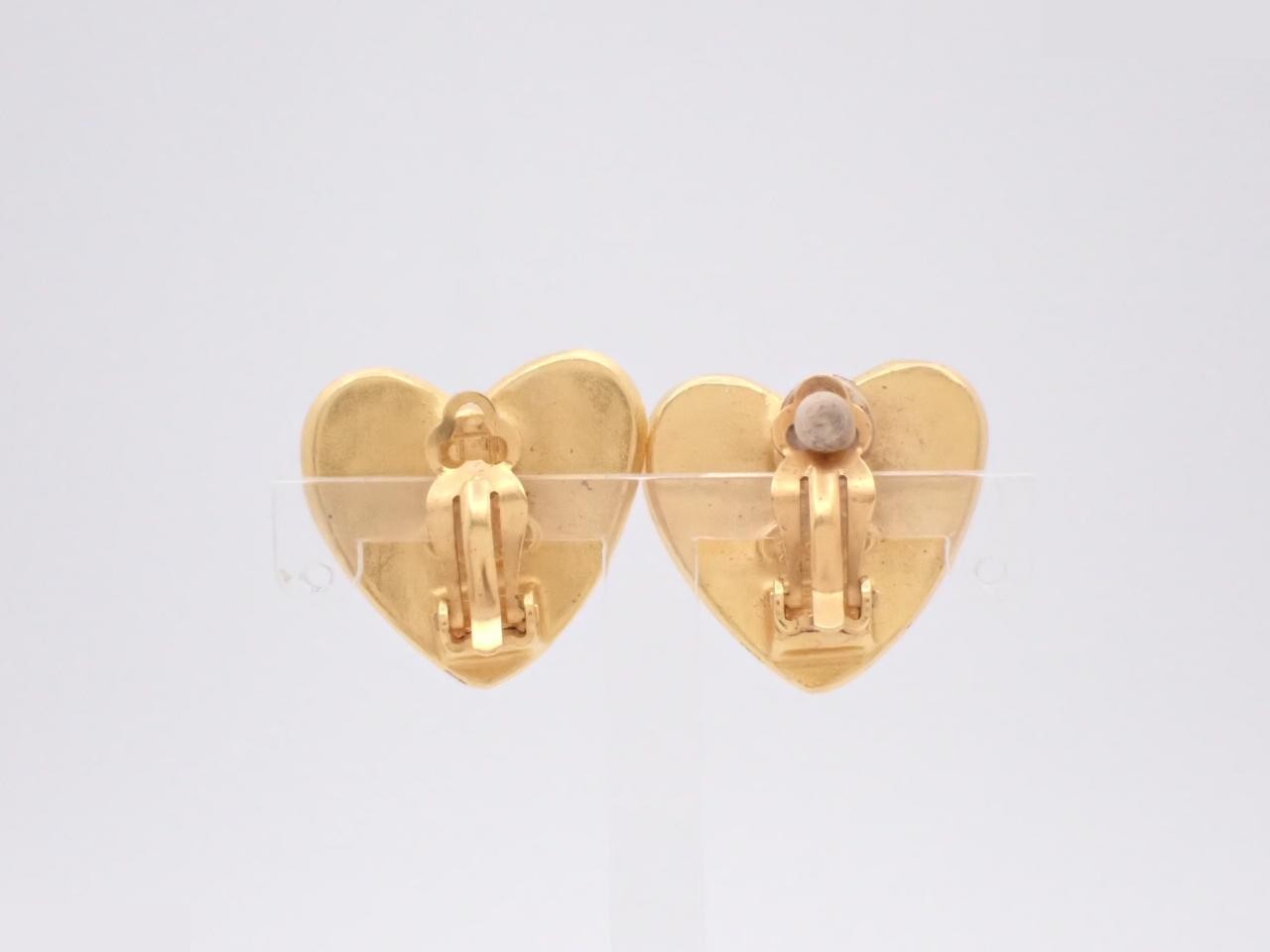 95P Coco Heart Earrings, Gold, with Box — view 2