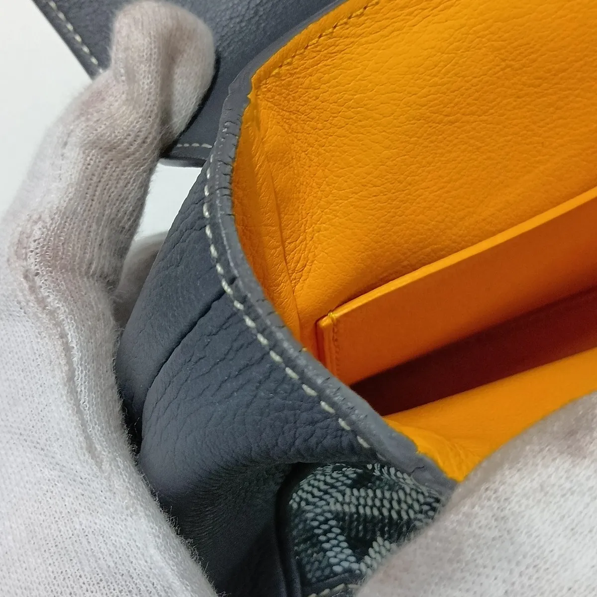 Saigon Mini PVC x Leather 2-Way Handbag, Gray — view 12