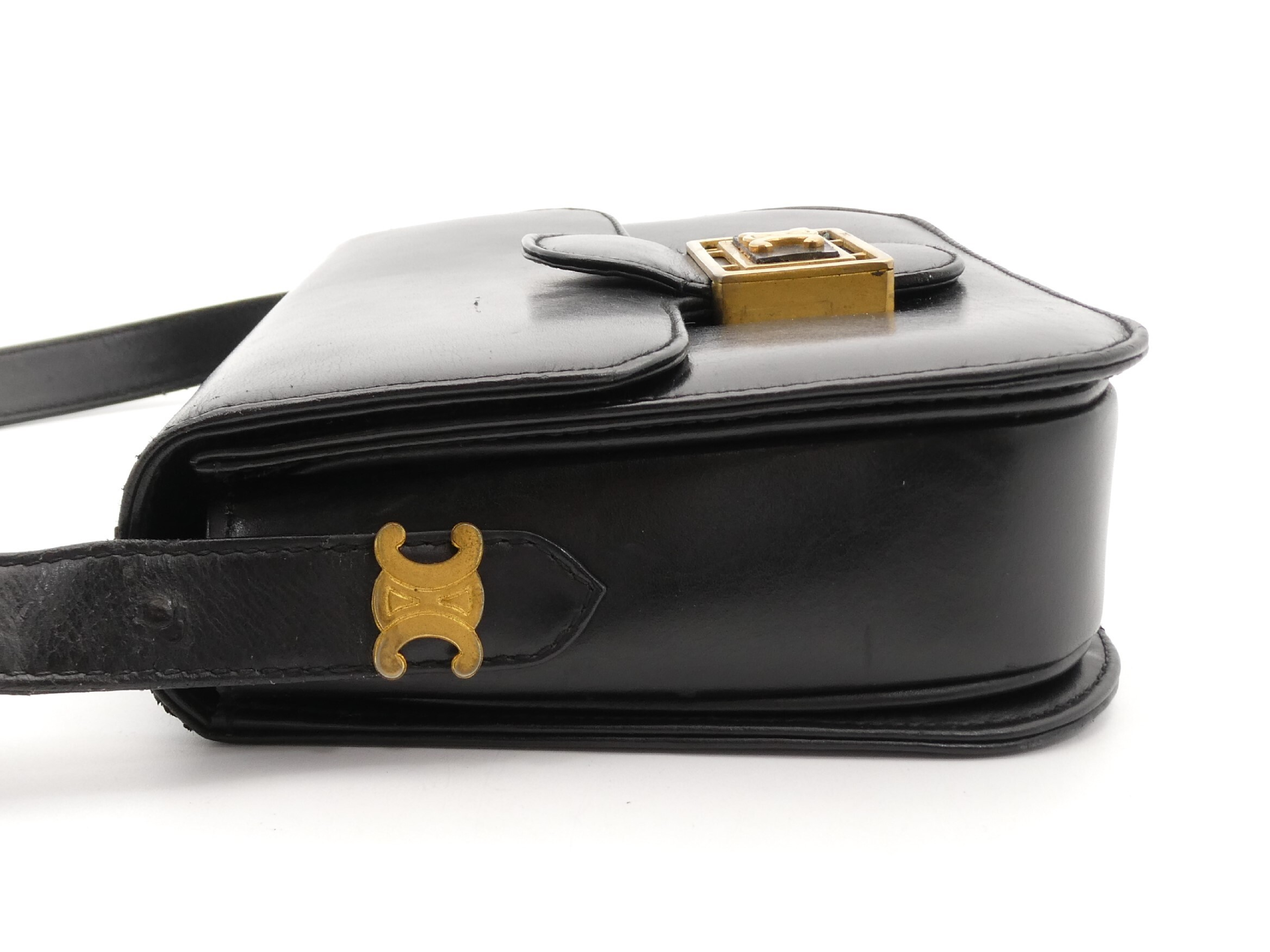 Triomphe Leather Shoulder Bag — view 3