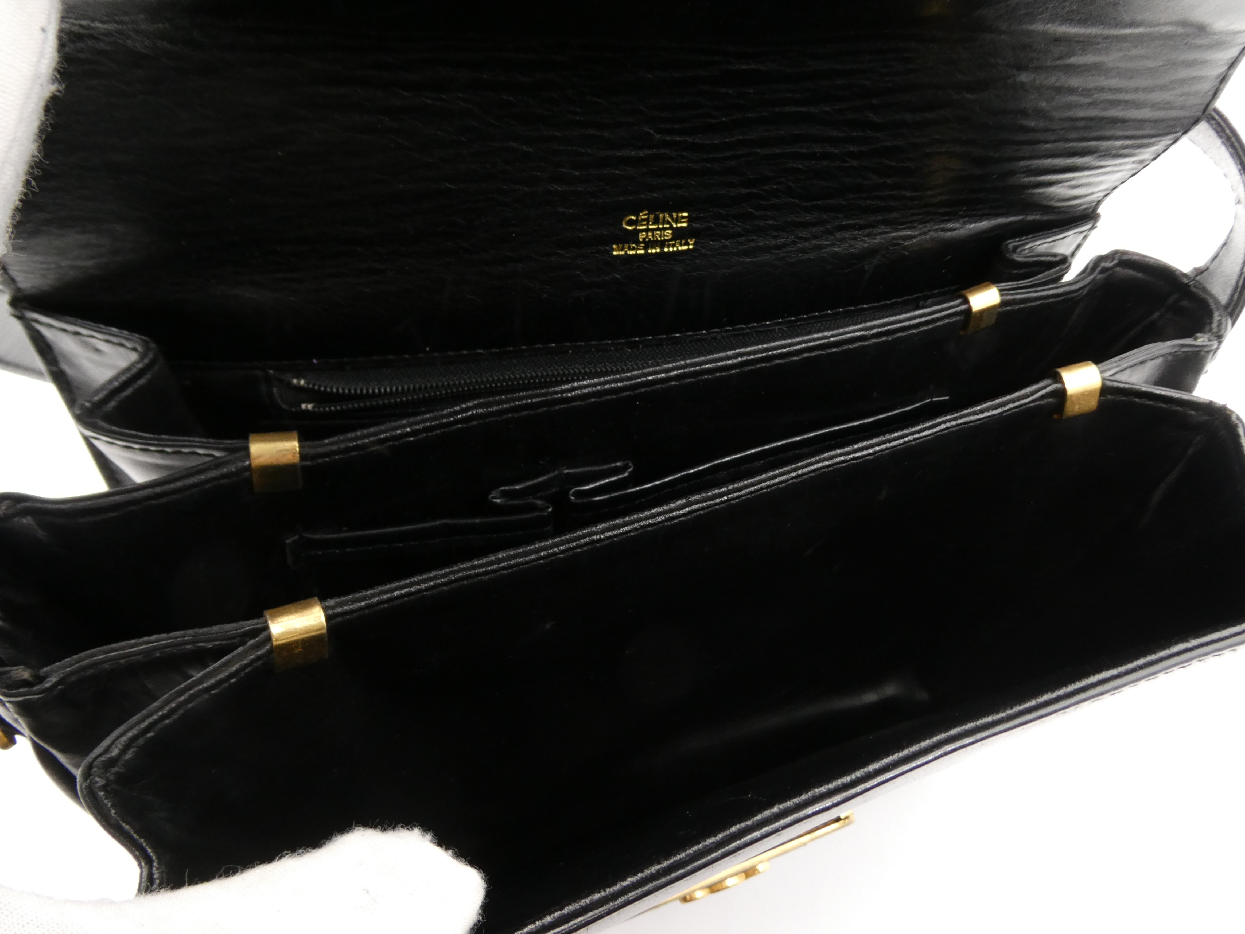 Triomphe Leather Shoulder Bag — view 7