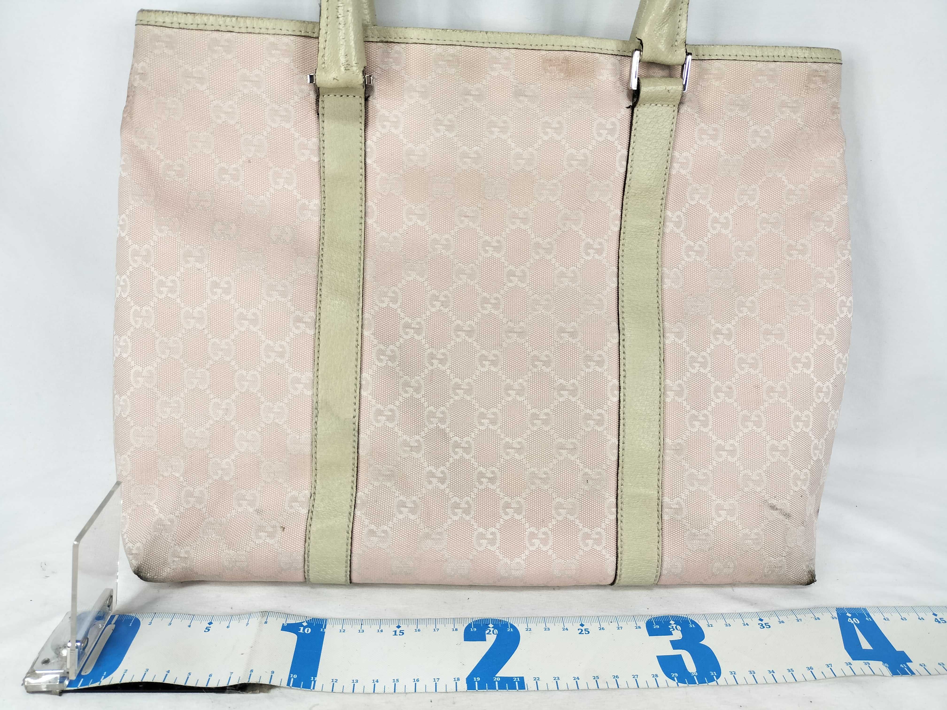 GG Canvas Tote Bag (Pink x White) — view 2