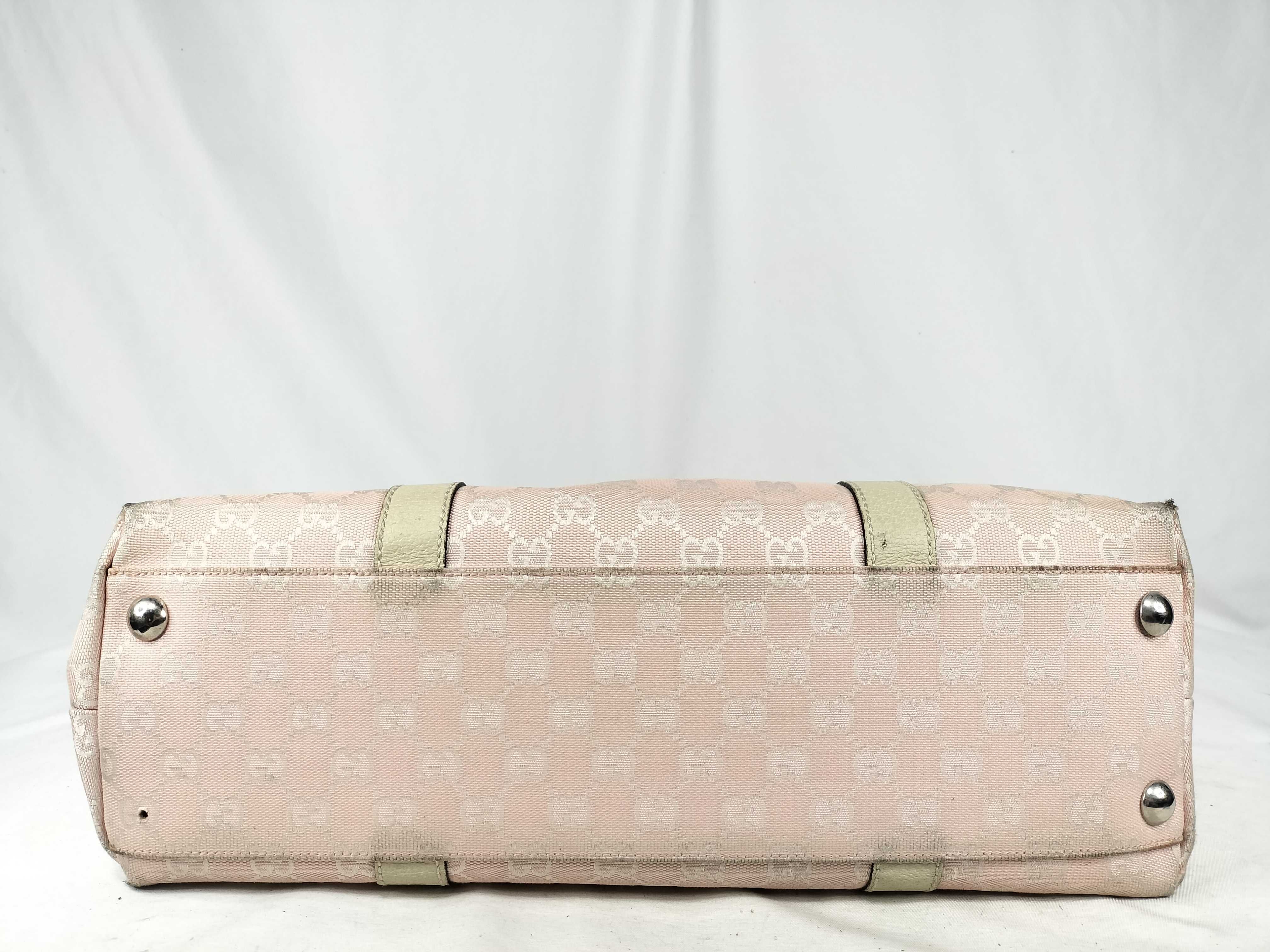 GG Canvas Tote Bag (Pink x White) — view 7