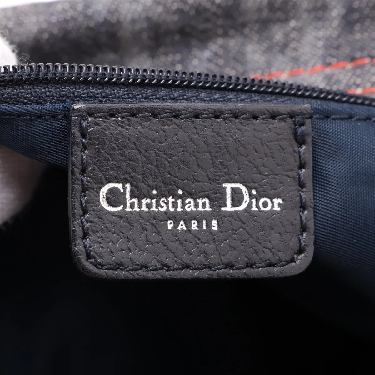 Trotter Flightline Canvas x Leather Shoulder Bag Navy x Black x Orange — view 9