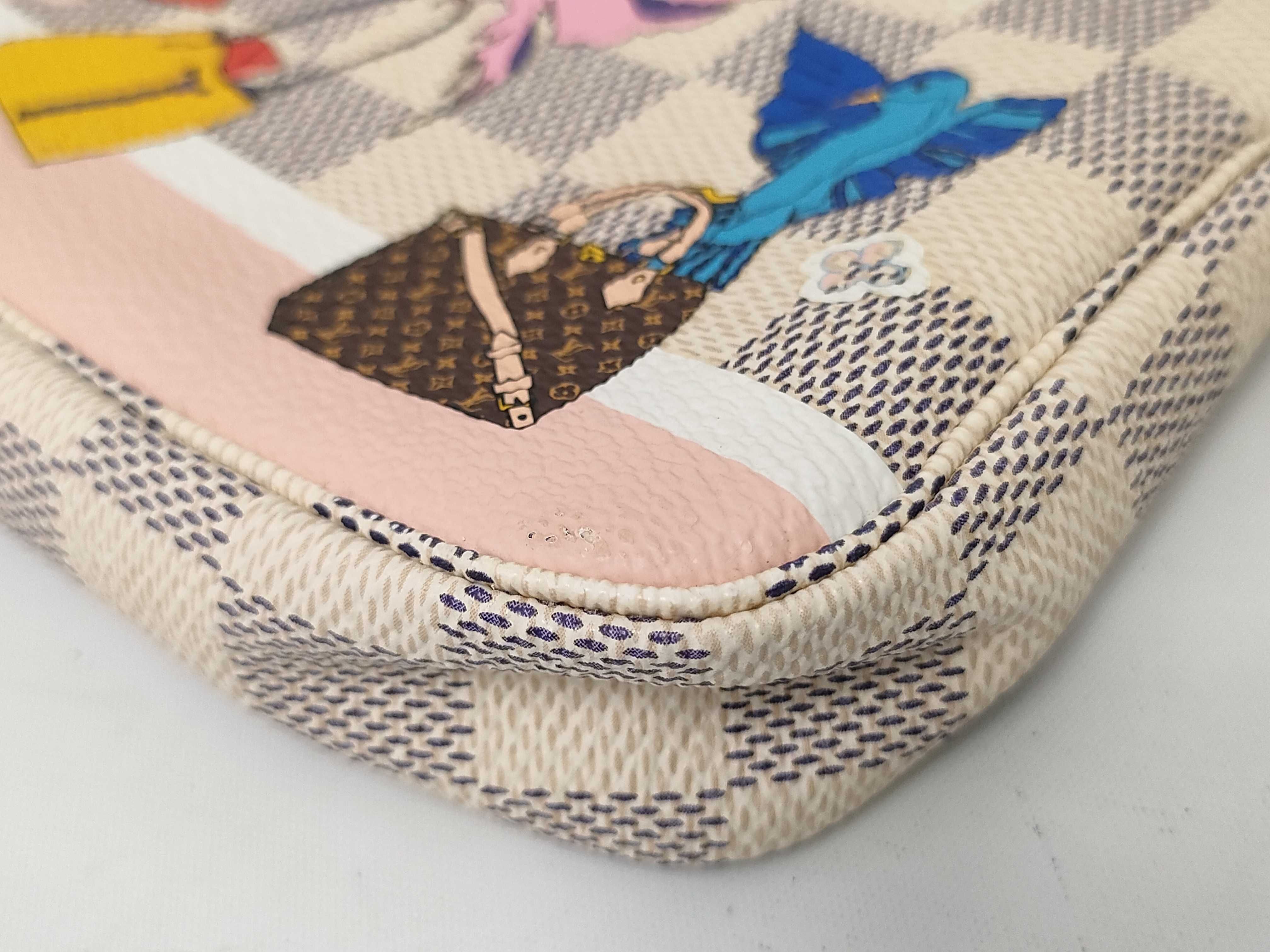 Damier Azur Louis Vuitton Damier Mini Pouch — view 4