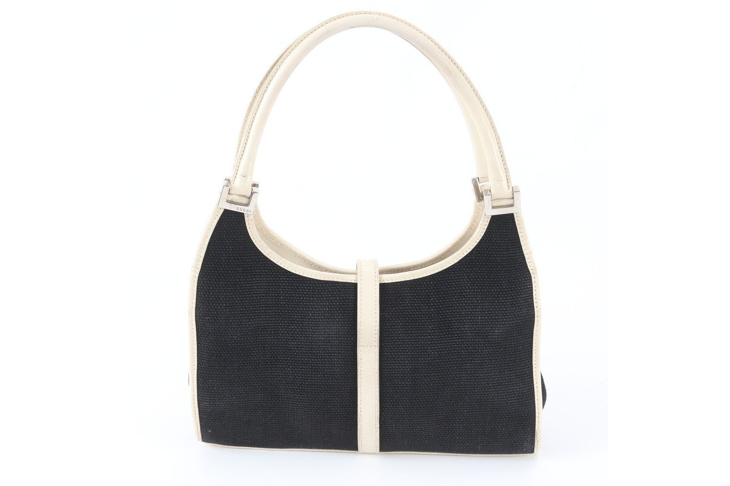 Jackie 002 1068 Leather Canvas Handbag — view 3