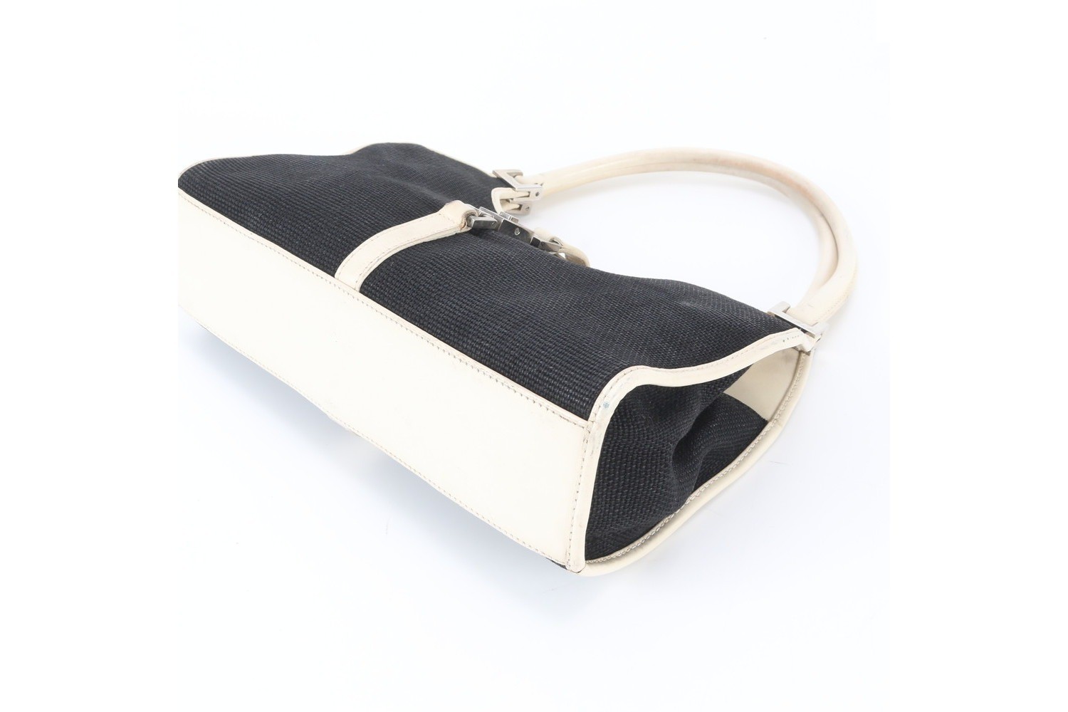 Jackie 002 1068 Leather Canvas Handbag — view 4