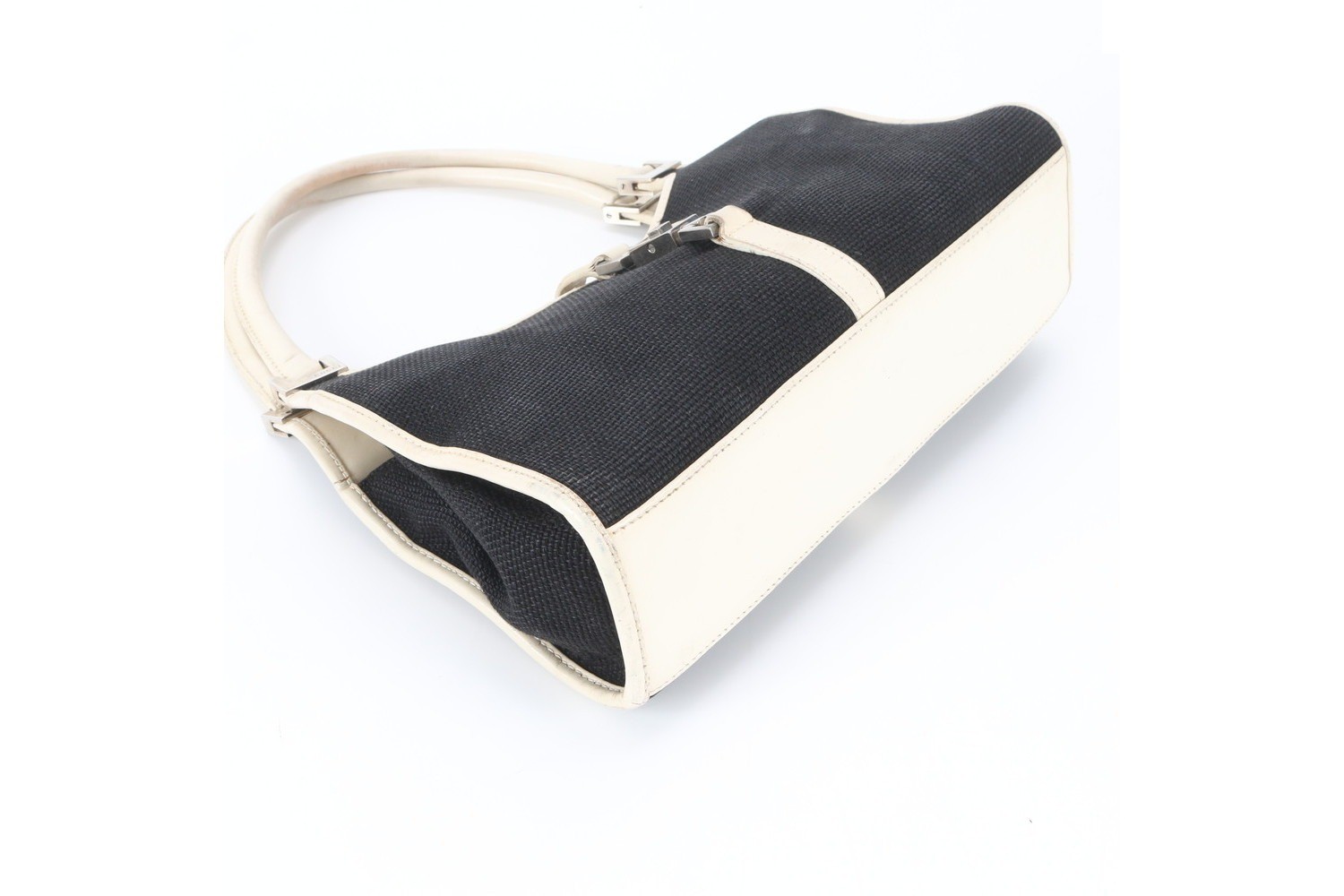 Jackie 002 1068 Leather Canvas Handbag — view 5