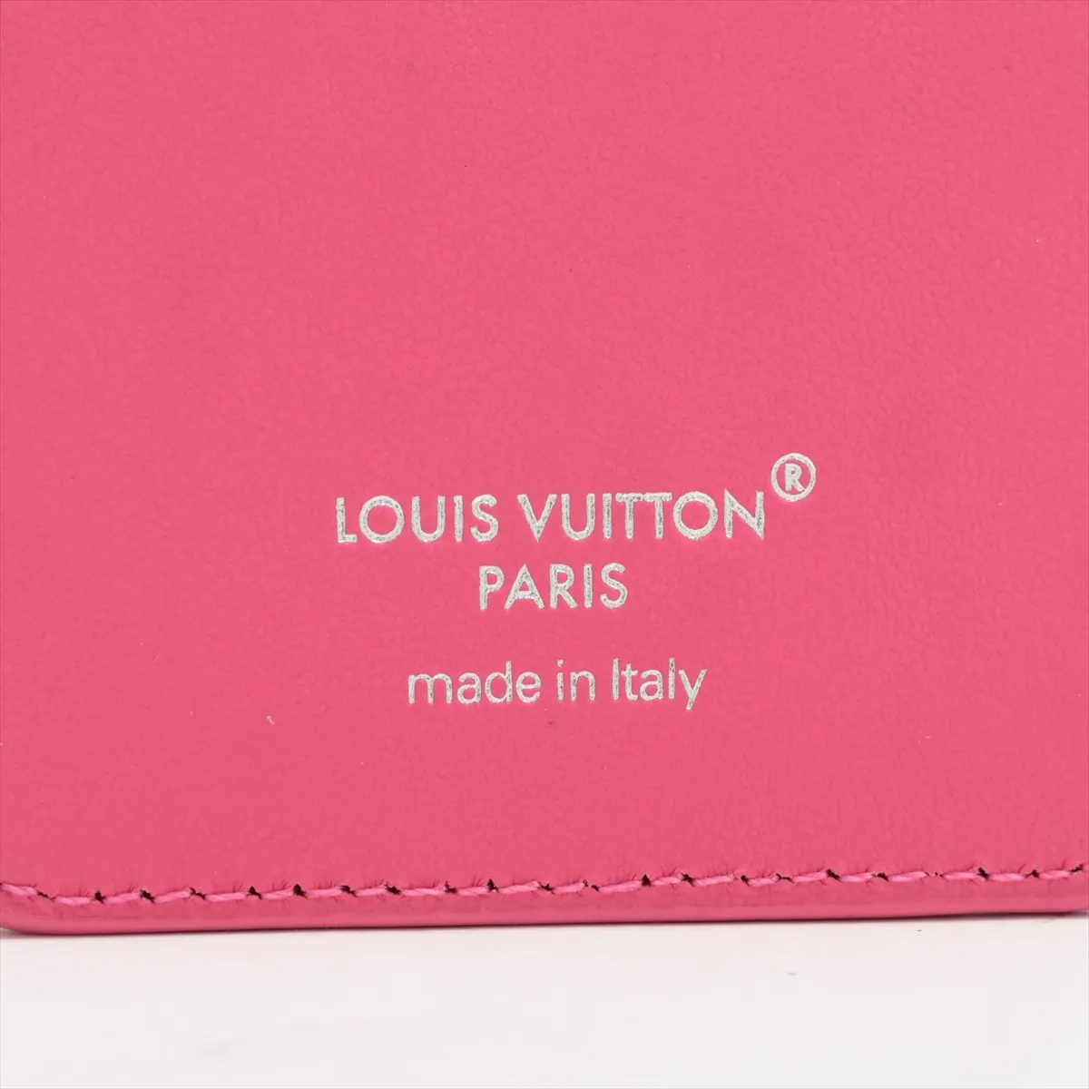 Monogram Macassar Portecartes Magnet M12851 ME1205 Pondicherry Pink Card Case — view 3