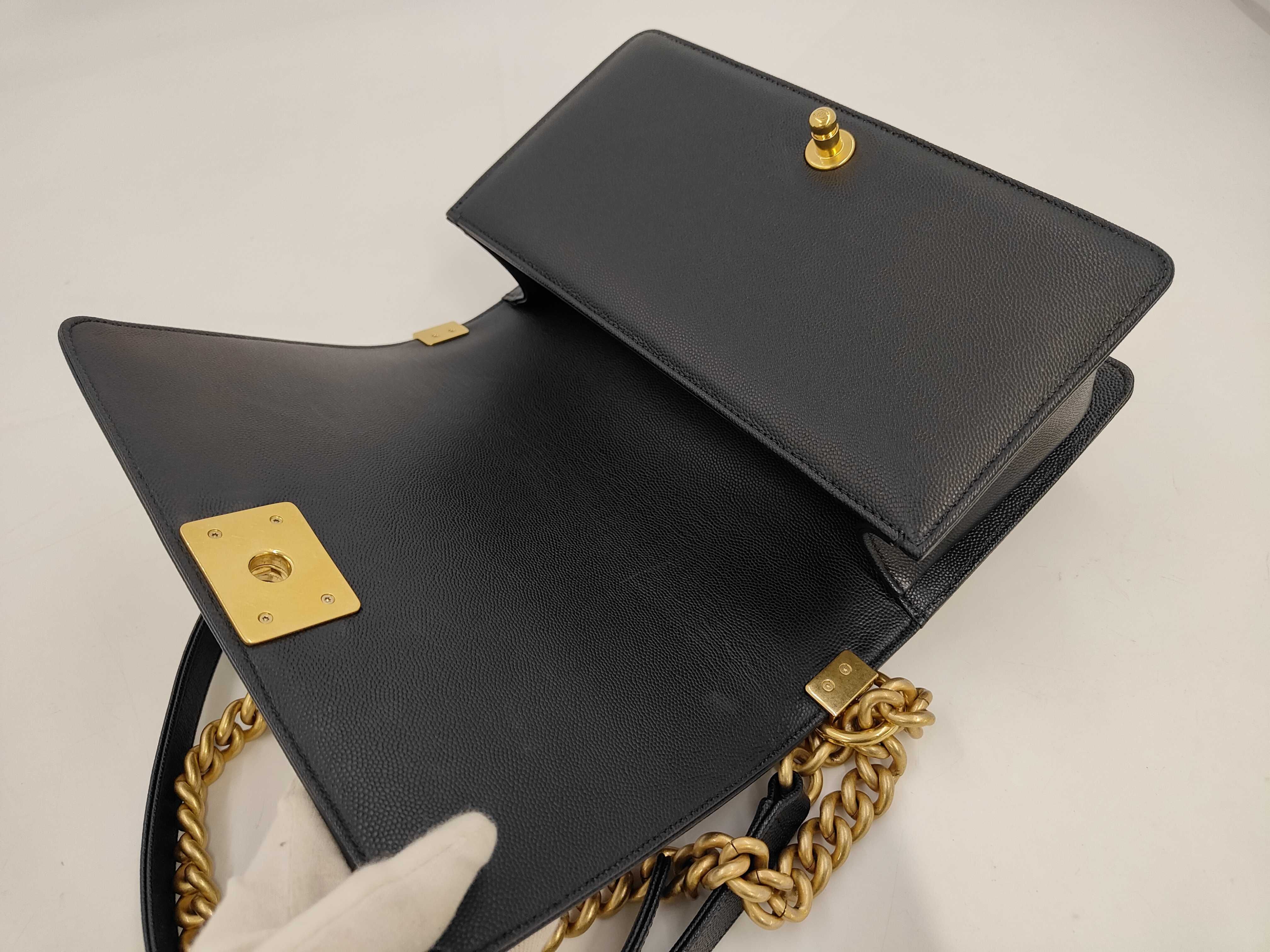 Boy Chanel Caviar Matelassé Shoulder Bag — view 8