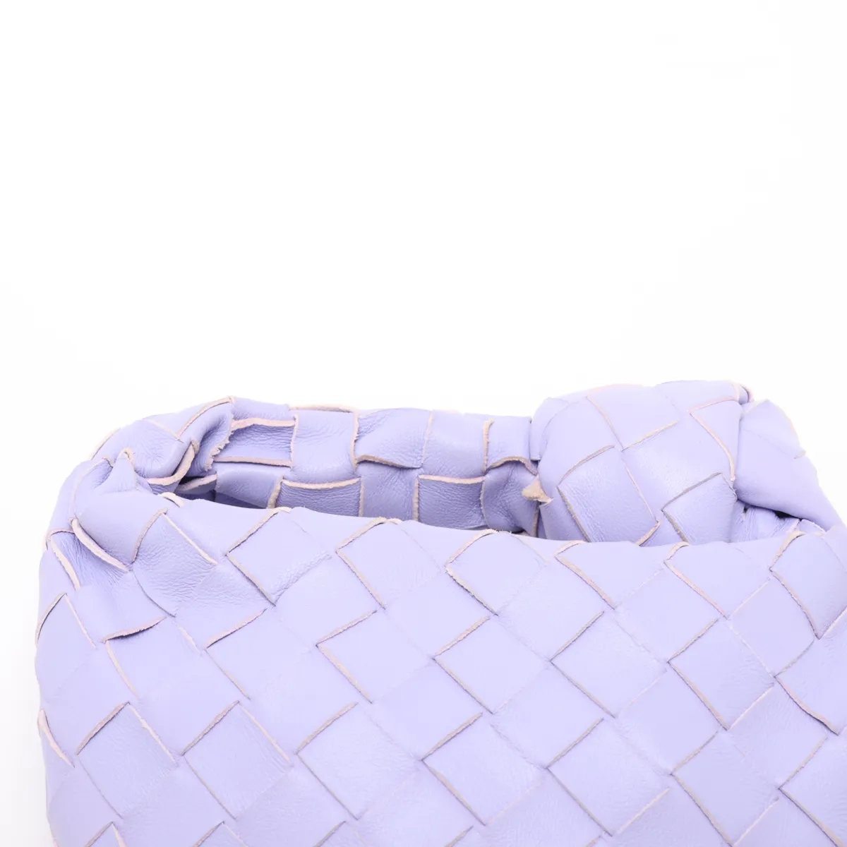 Intrecciato Mini Jodie Leather Handbag, Purple — view 6