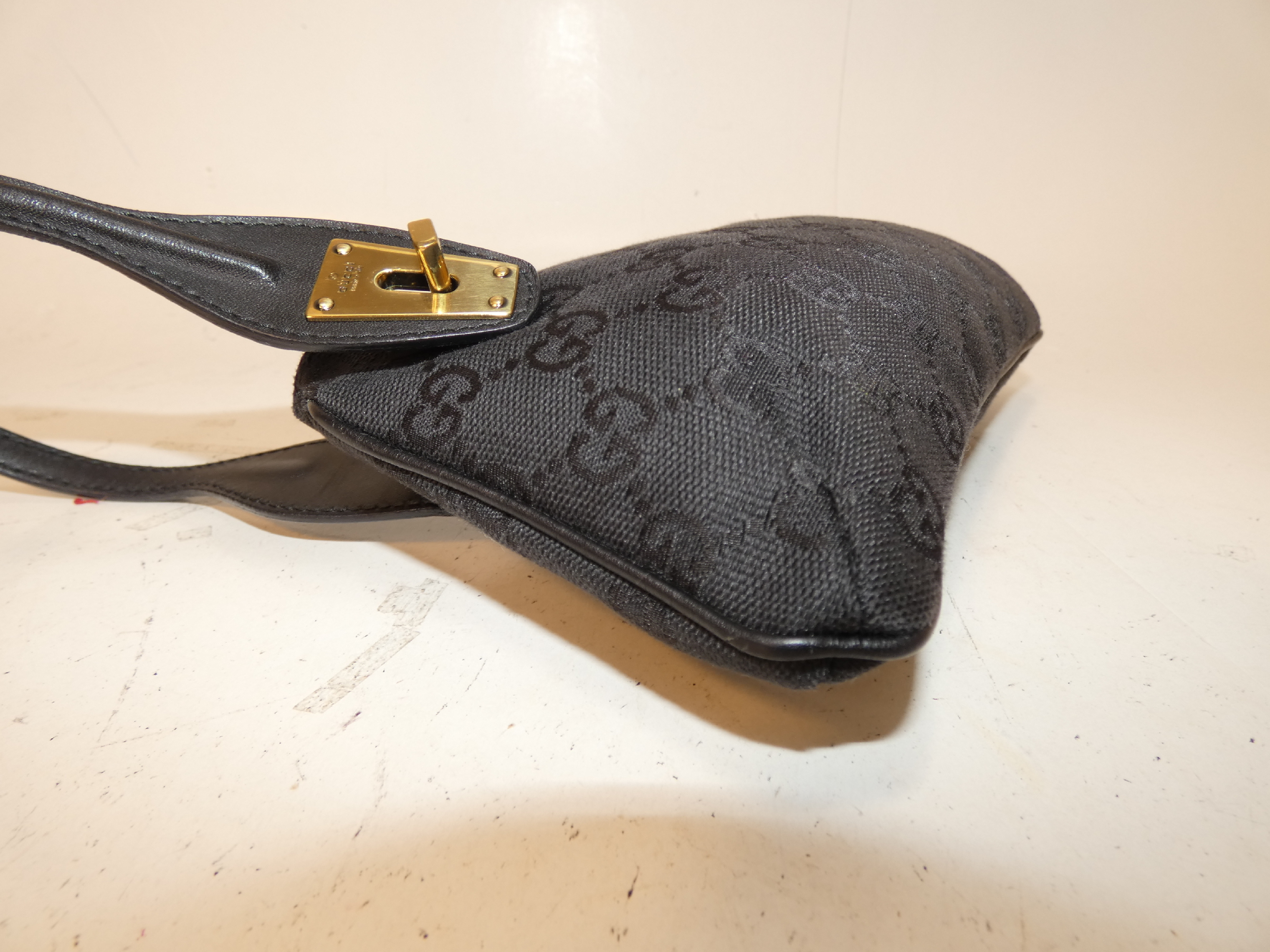 GG Canvas Black Turnlock Pouch — view 5