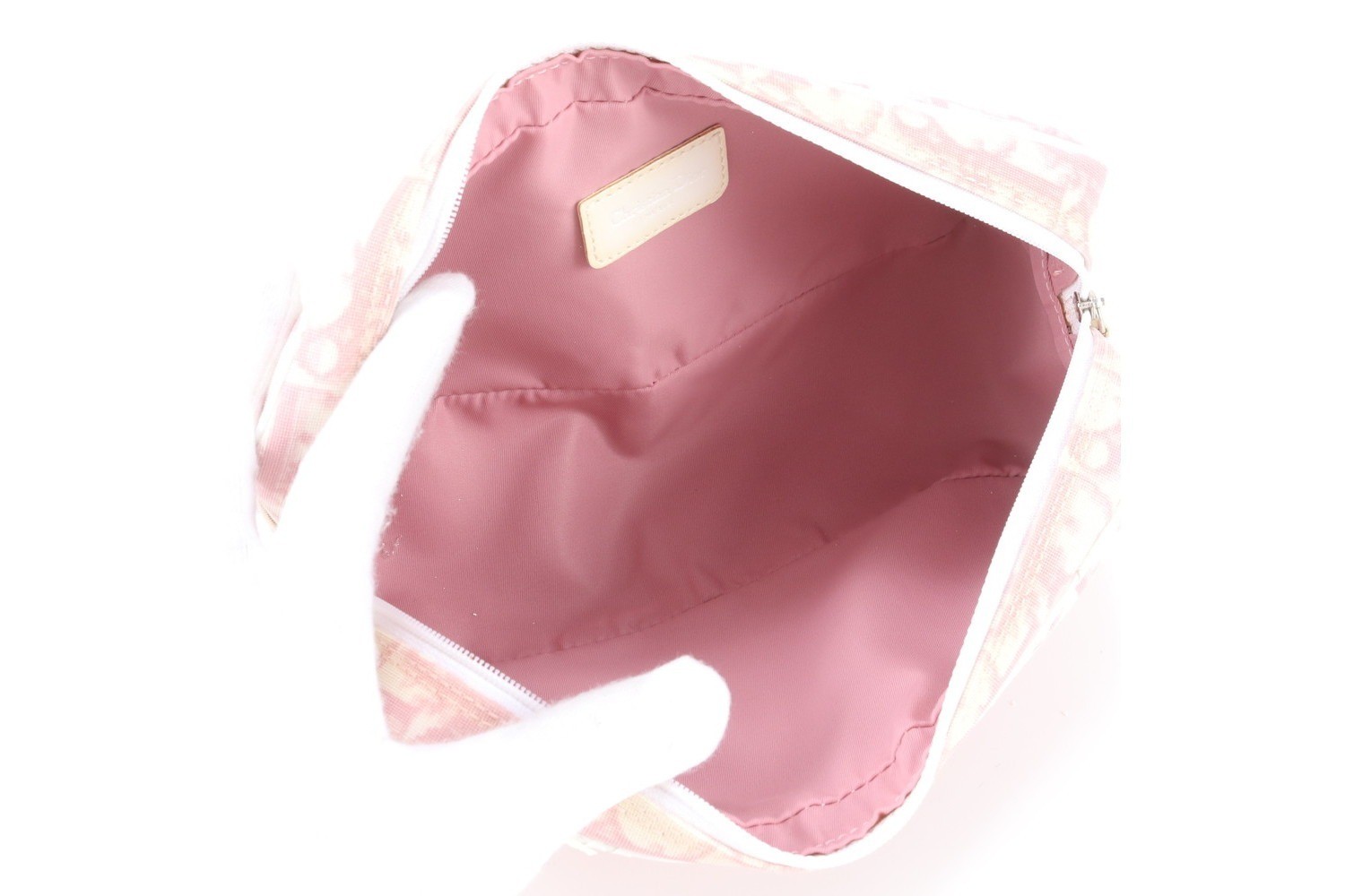 Trotter Leather Canvas Pouch Pink — view 6