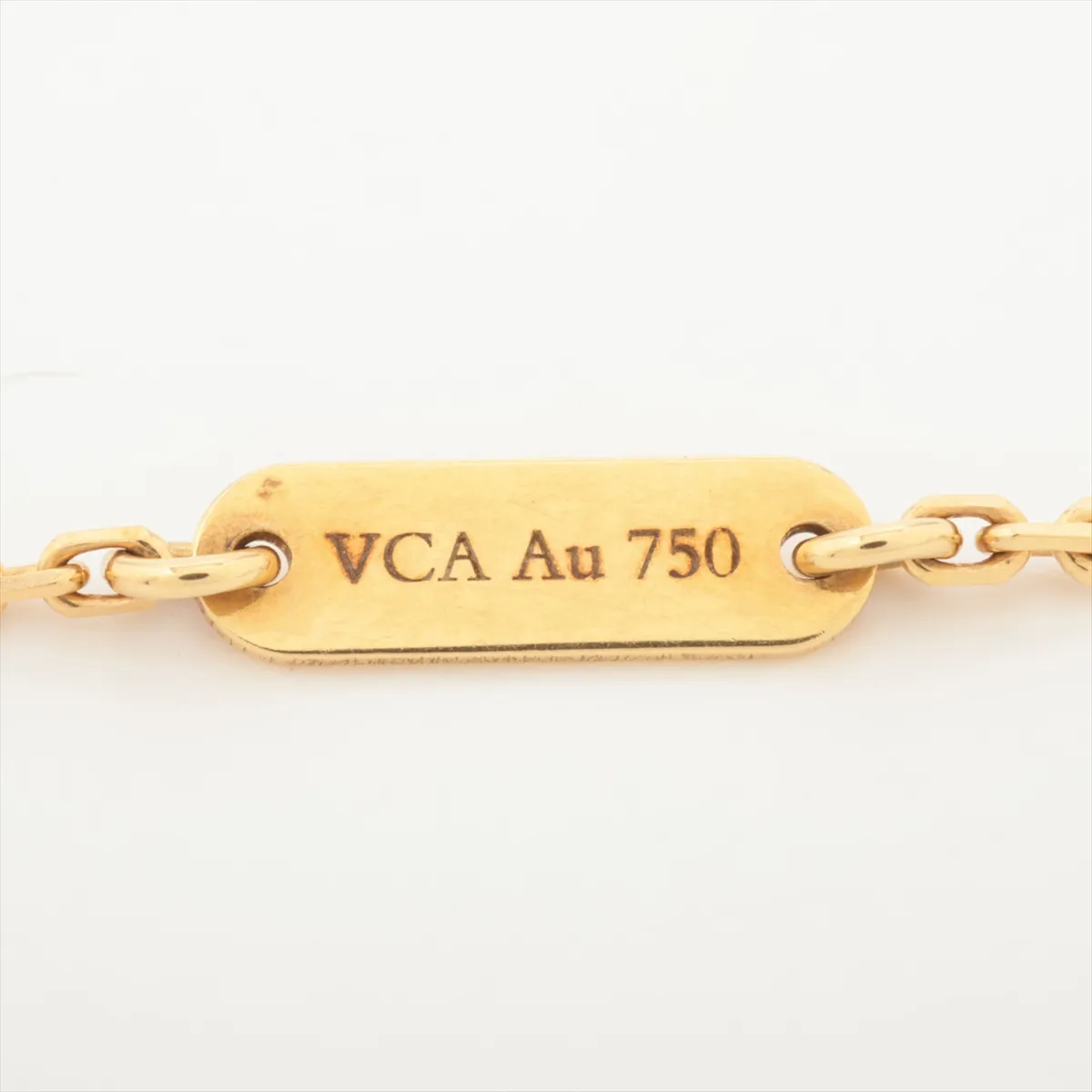 Vintage Alhambra Carnelian Necklace 750(YG) 5.2g JE071325 Partially — view 4