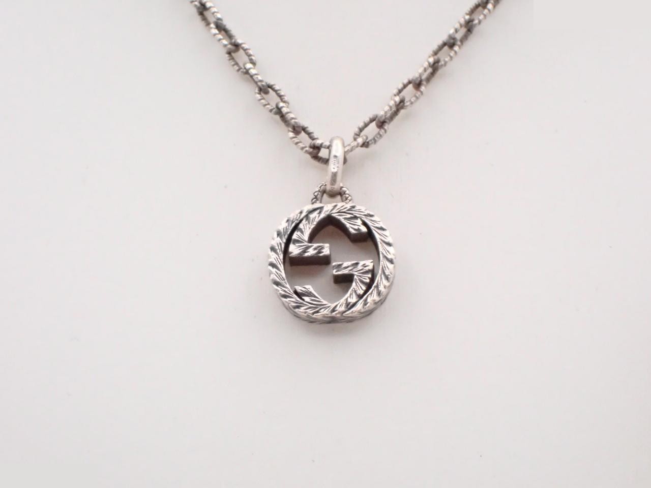 Interlocking Necklace, Arabesque Design, Sterling Silver 925 / 17.4g