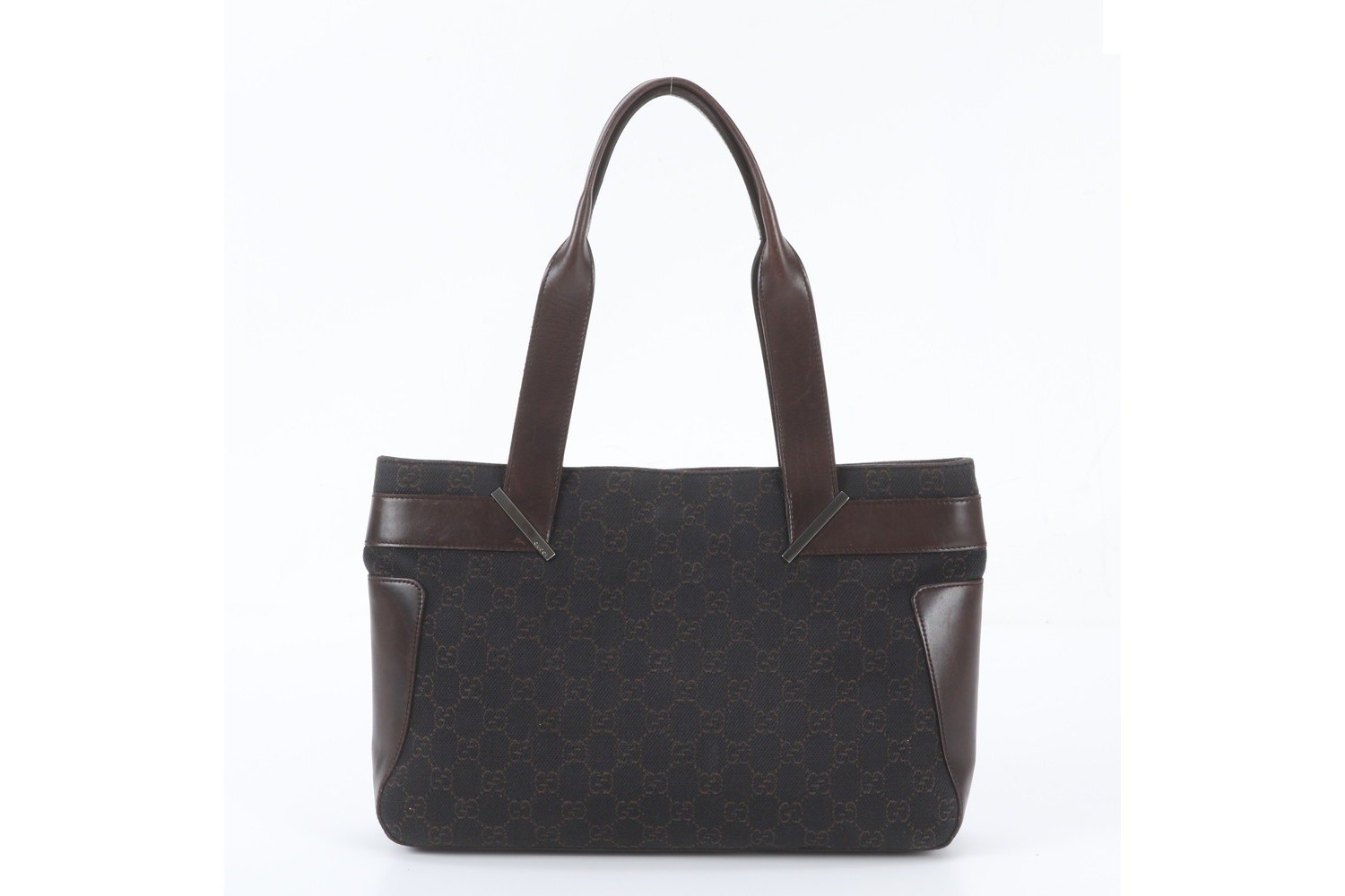 Leather tote bag, shoulder bag, handbag, brown — view 3