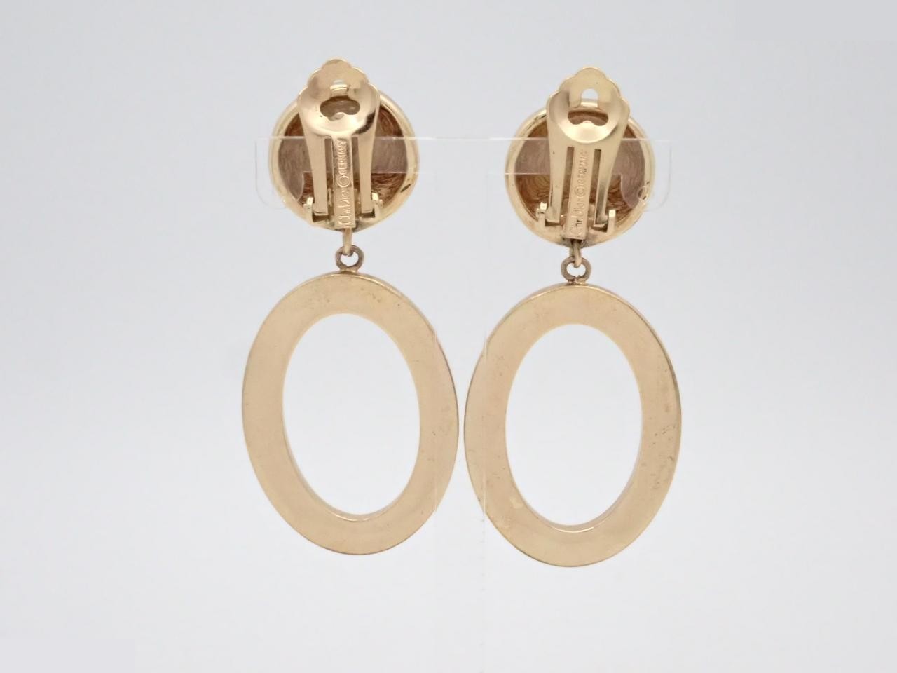 earrings, gold, large — view 2