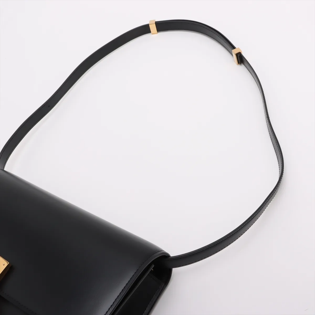 Classic Box Leather Shoulder Bag Black — view 5