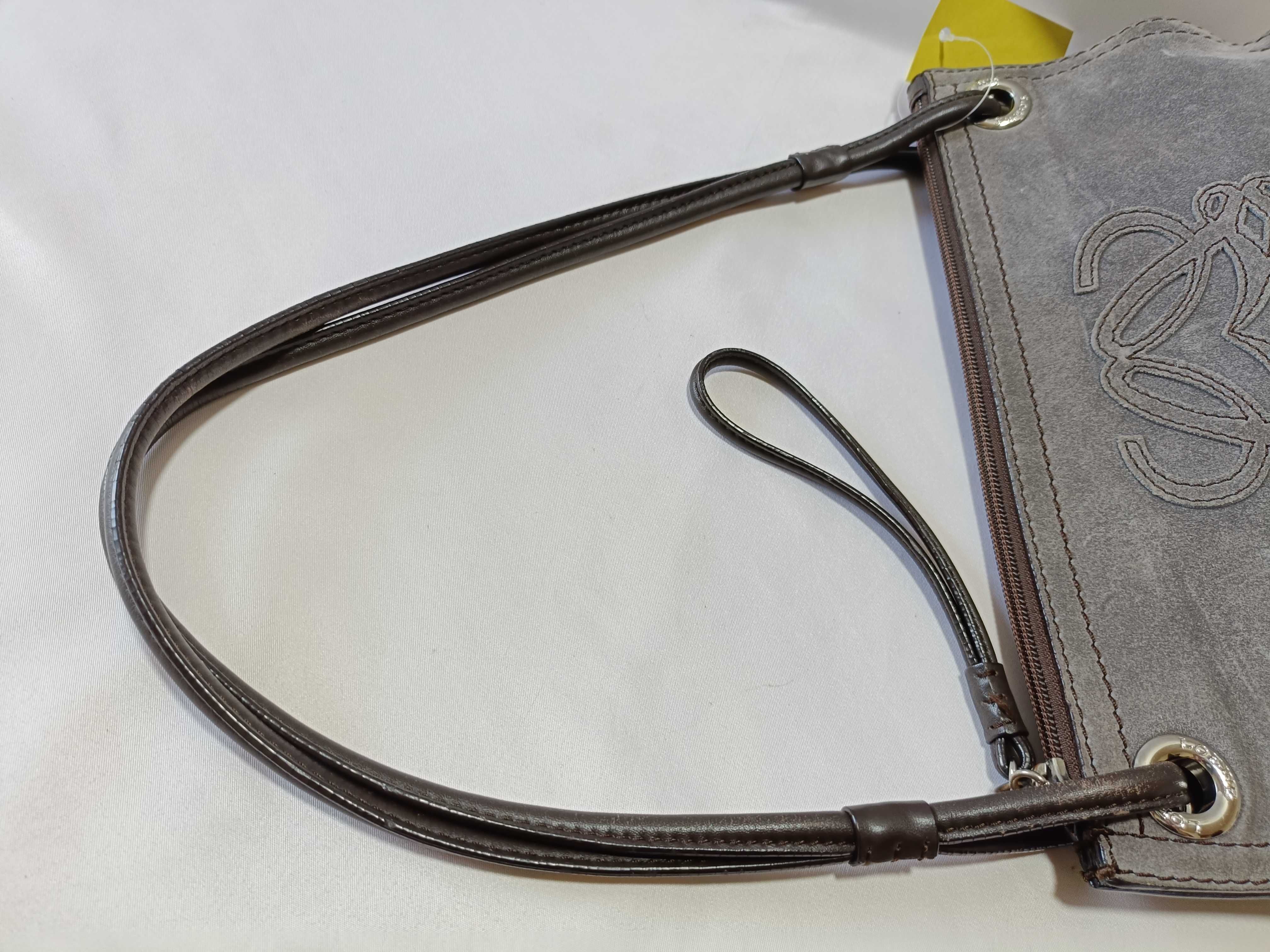 Anagram Suede One-Shoulder Handbag — view 3