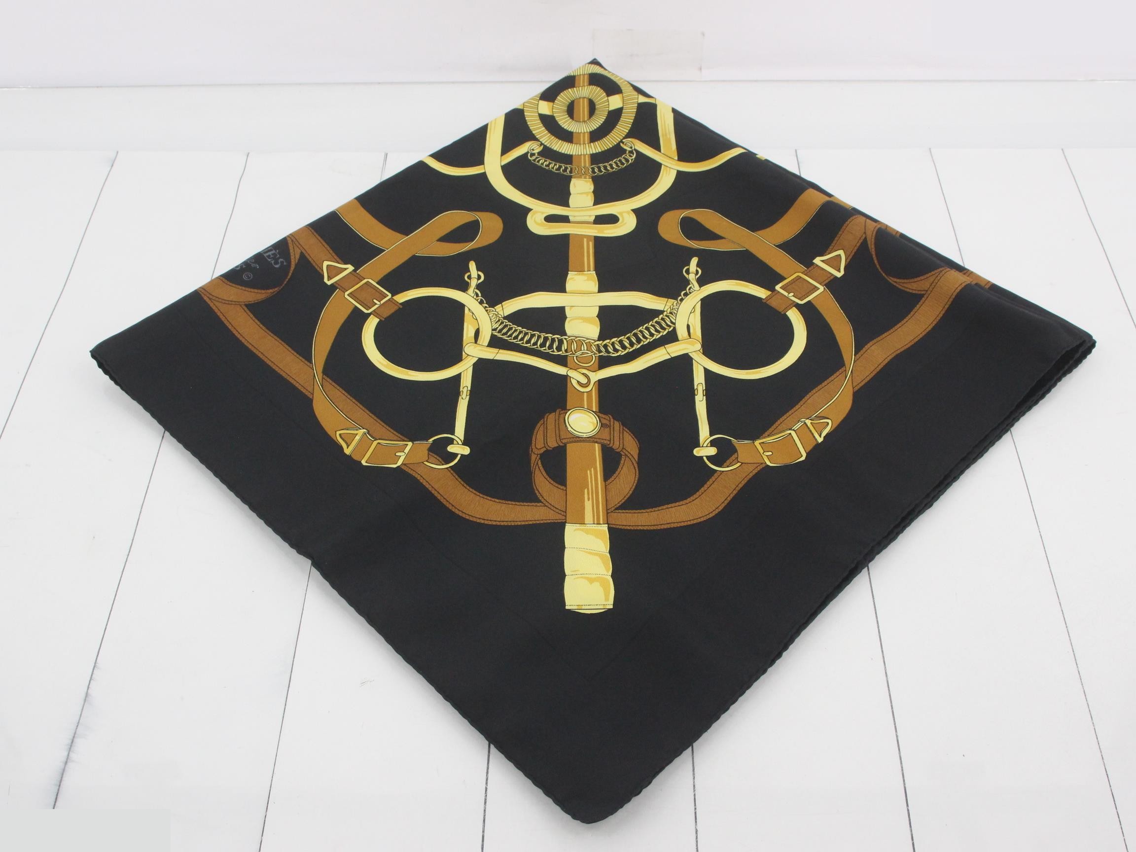 Carre 90 Golden Spur Silk Scarf — view 2