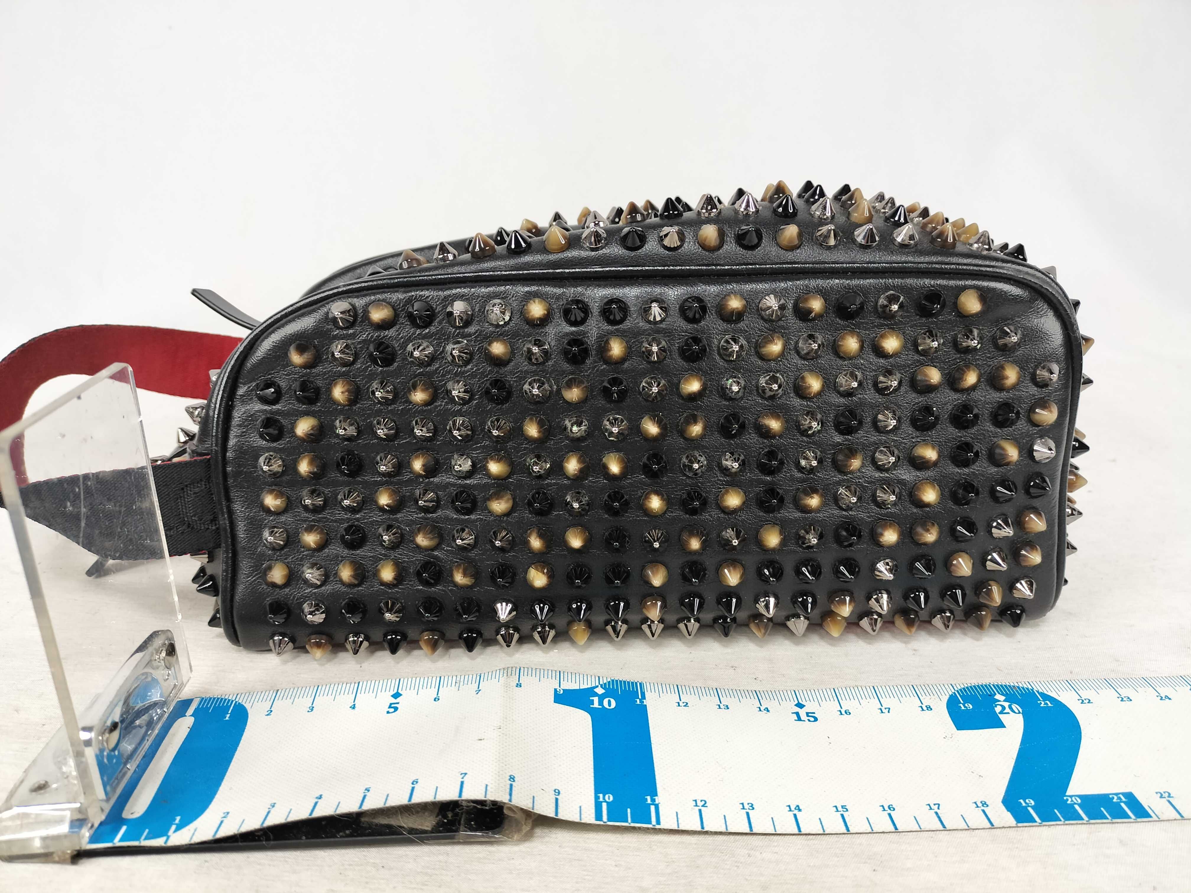 Blaster Studded Clutch Bag, Black — view 2