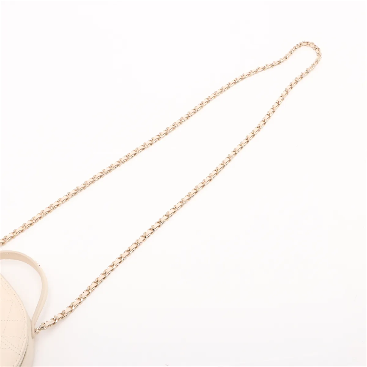 Matelasse Caviar Skin 2WAY Shoulder Bag Top Handle Beige Gold Hardware UG2N1CG0 Random Serial — view 7