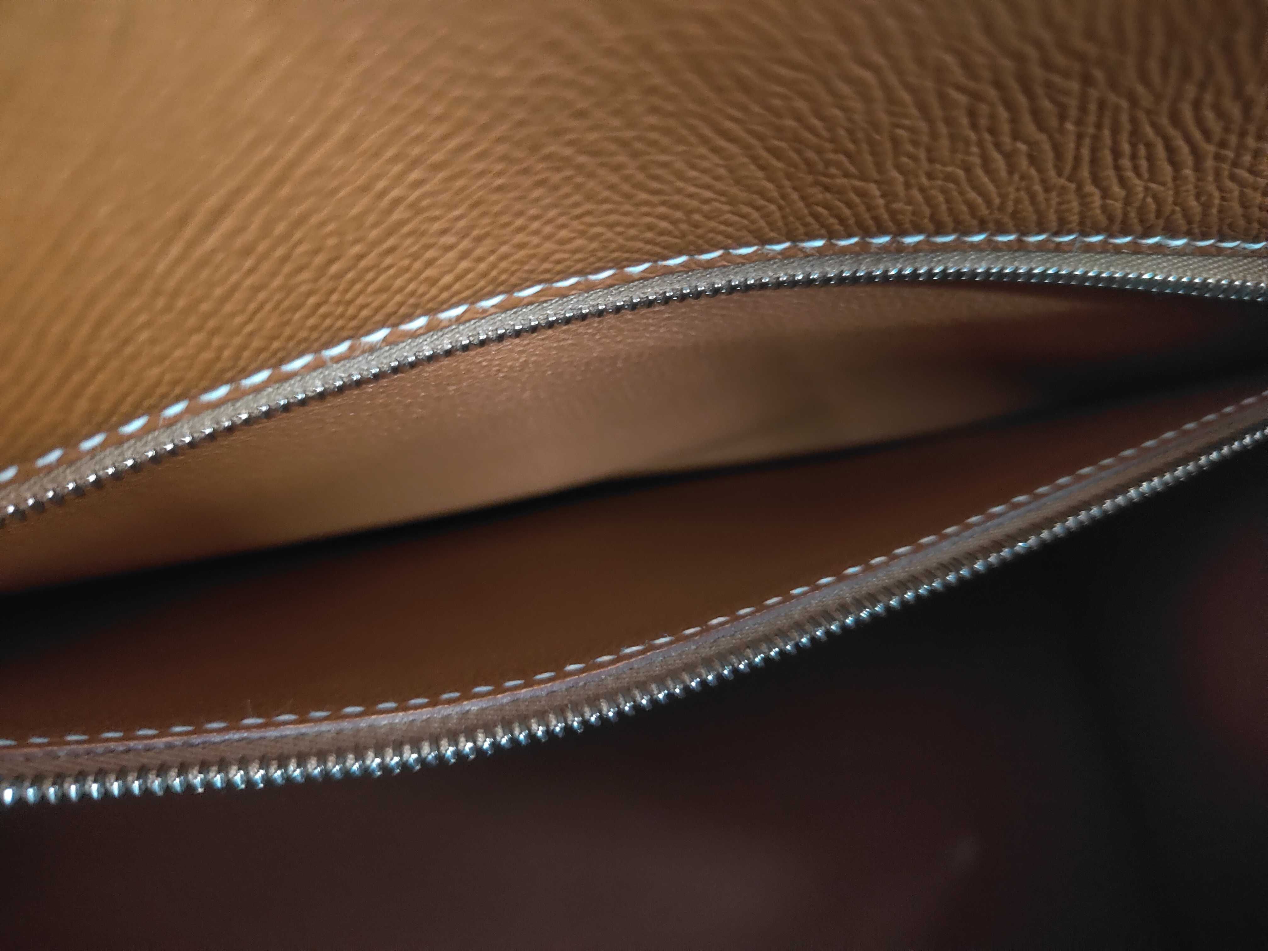 Kelly 28 Gold Hardware Epsom Leather Handbag with Gold Stamp — view 9