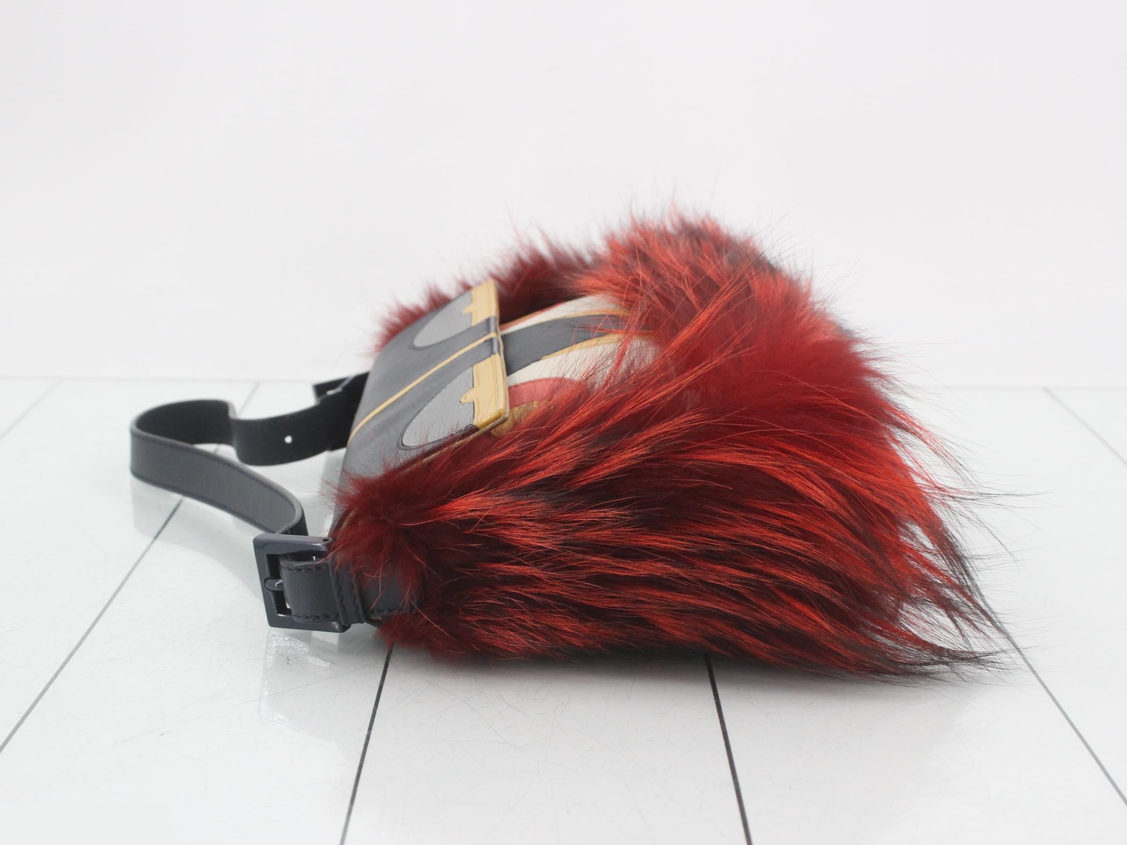 Monster Leather Fur One-Shoulder Bag — view 4