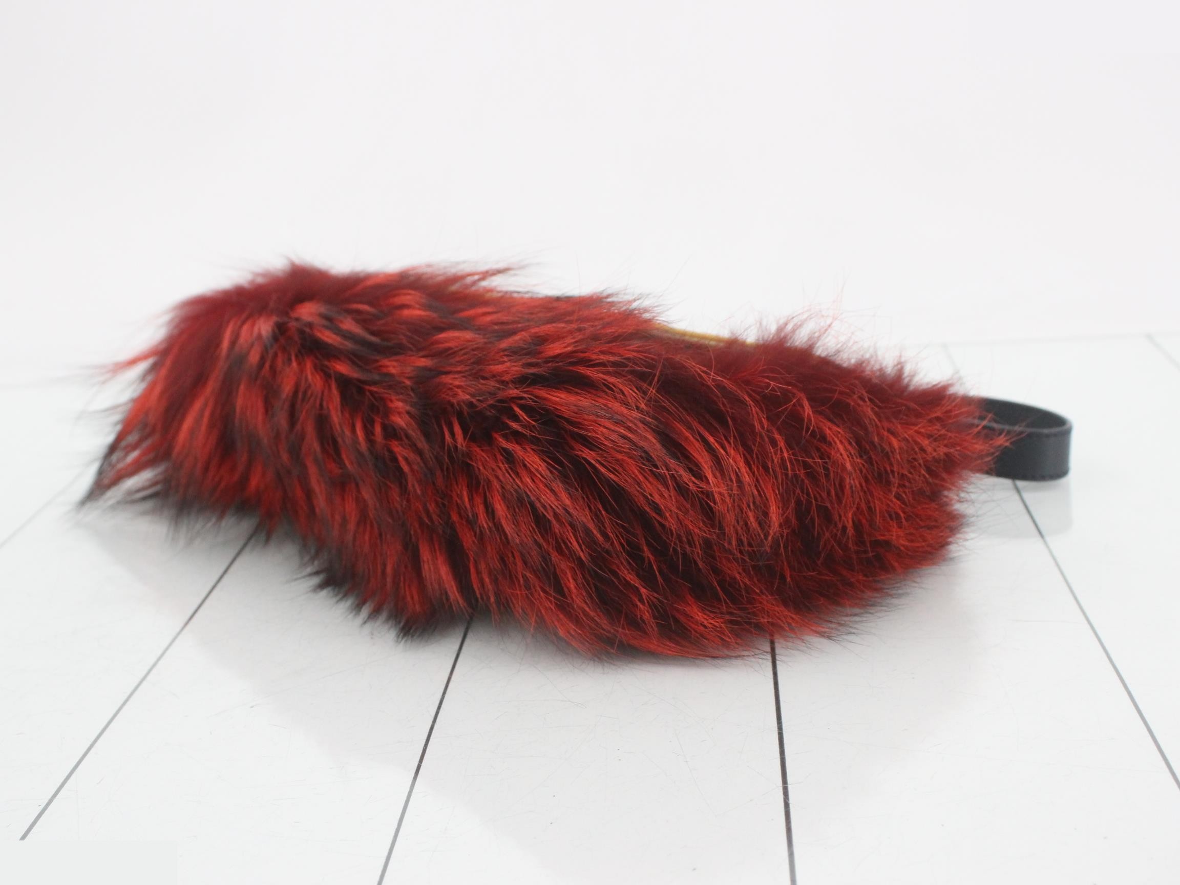 Monster Leather Fur One-Shoulder Bag — view 6
