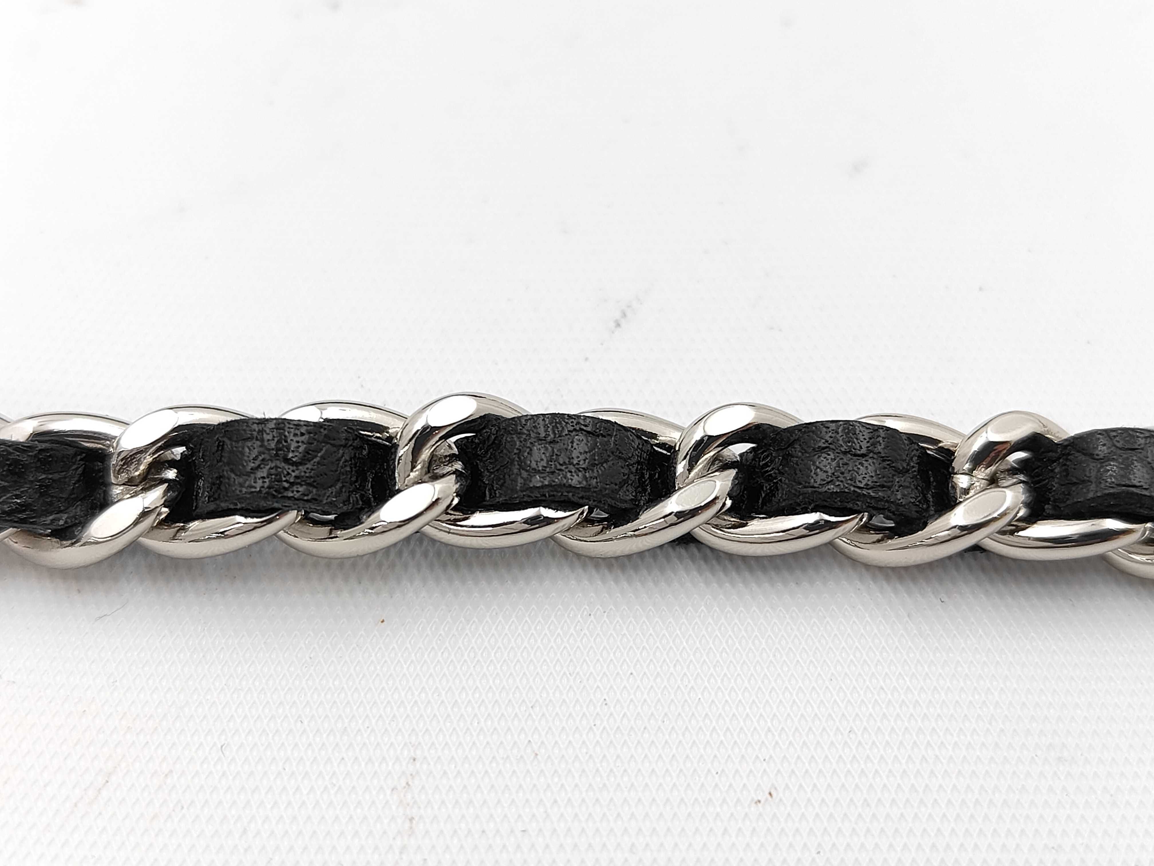 Caviar Skin Chain Wallet Chain Shoulder Bag Black (Serial Number 19) — view 4
