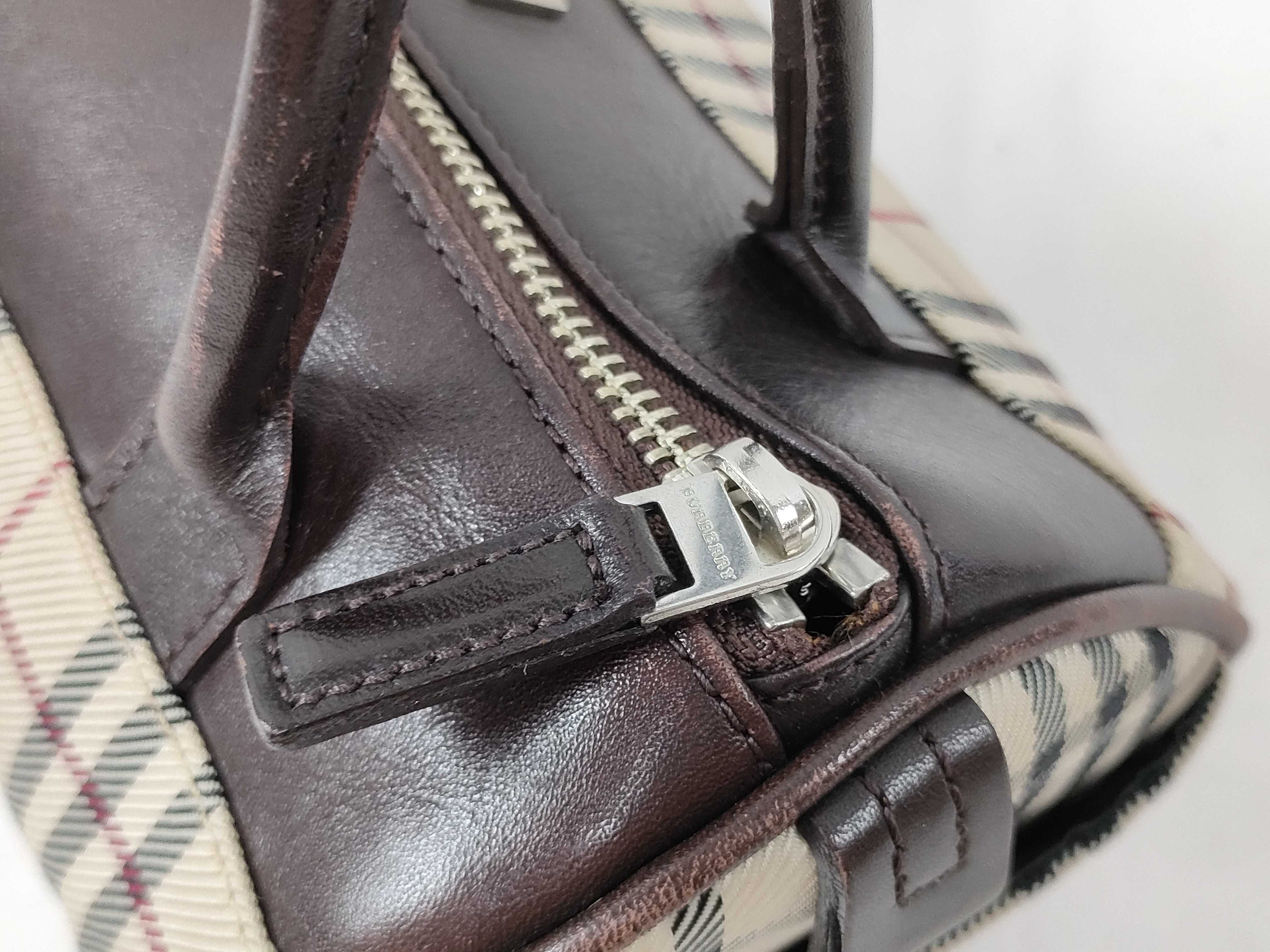 Nova Check Canvas Leather Mini Handbag — view 4