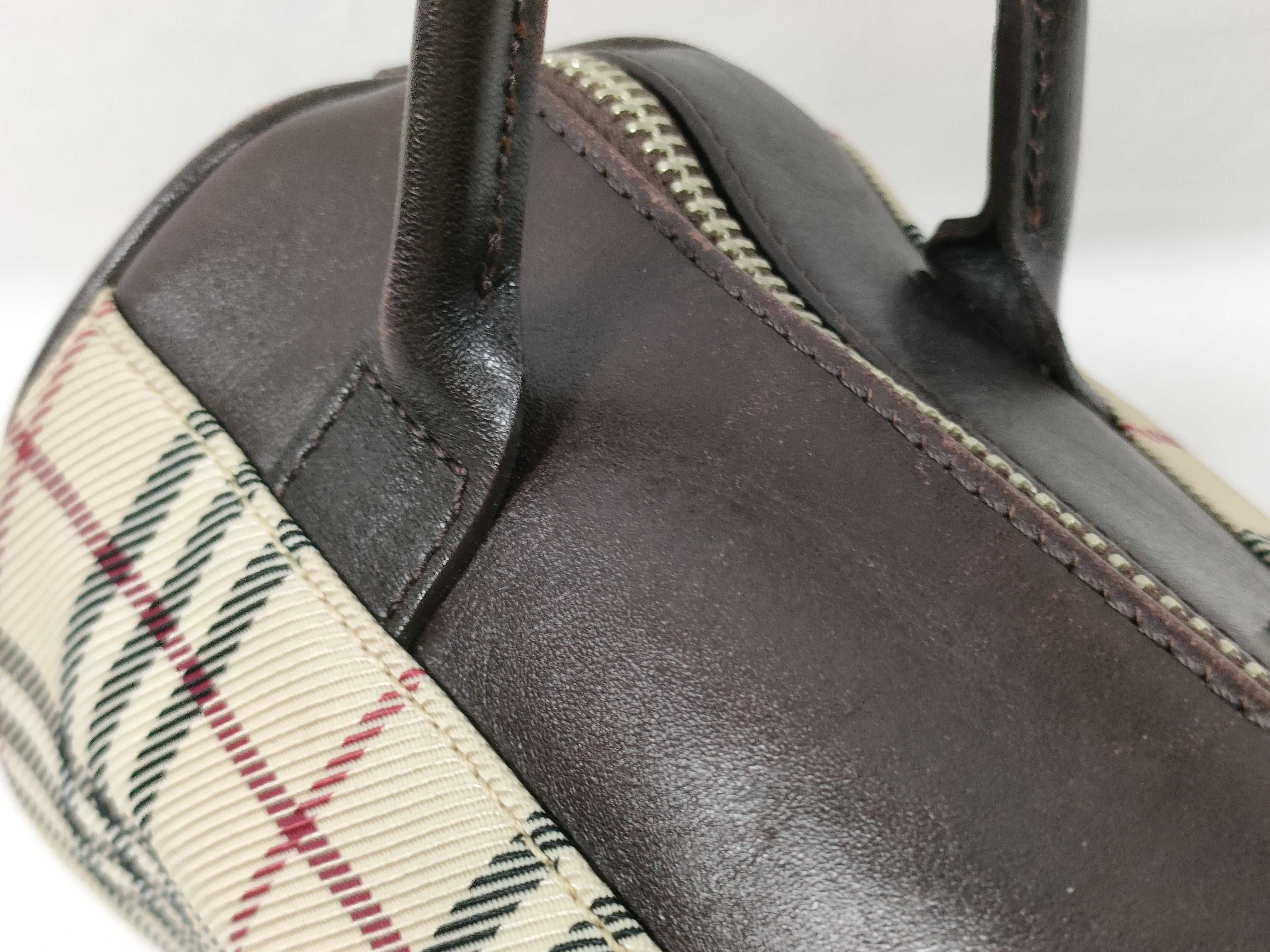 Nova Check Canvas Leather Mini Handbag — view 5