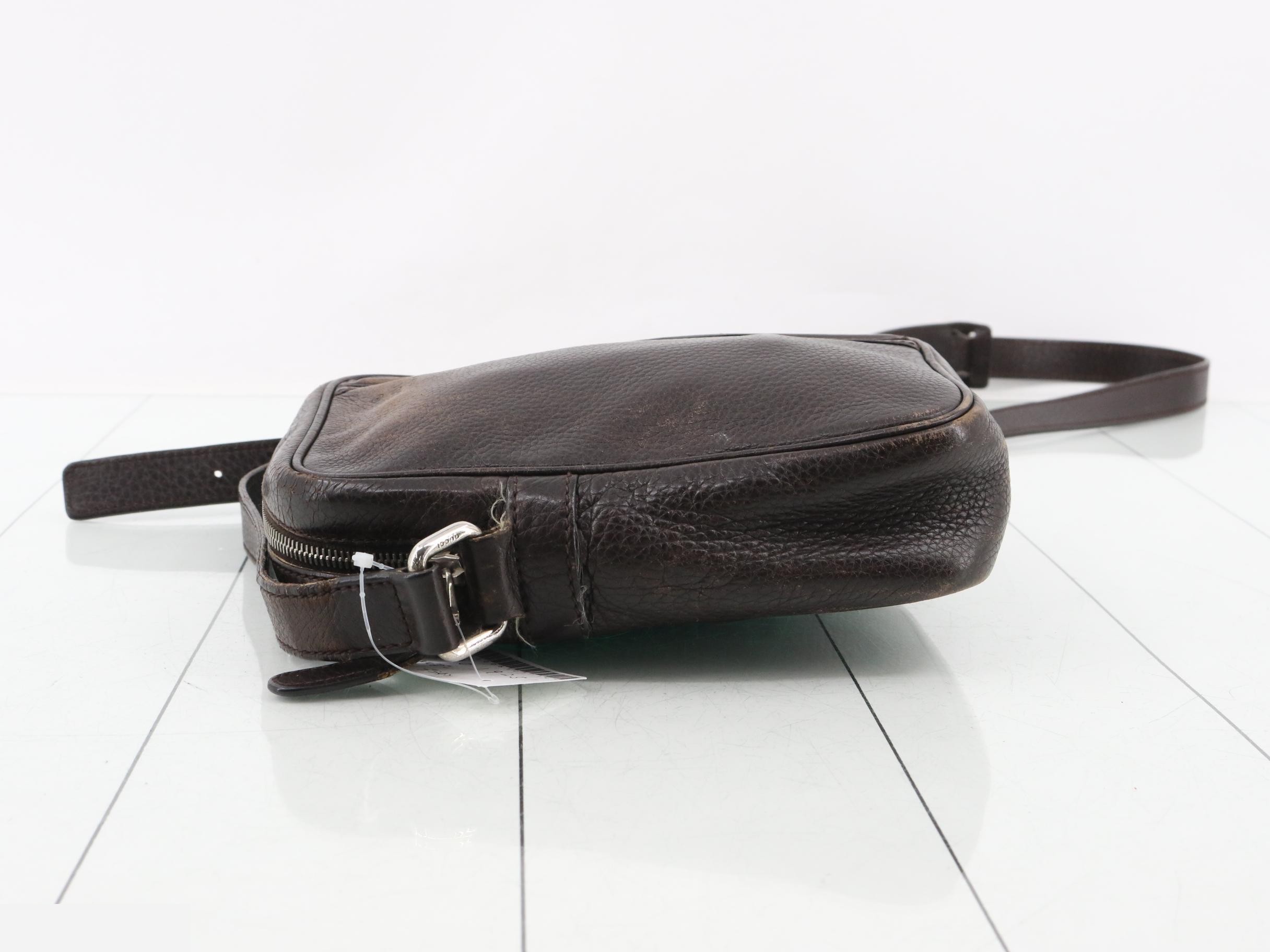 Leather shoulder bag, brown — view 4