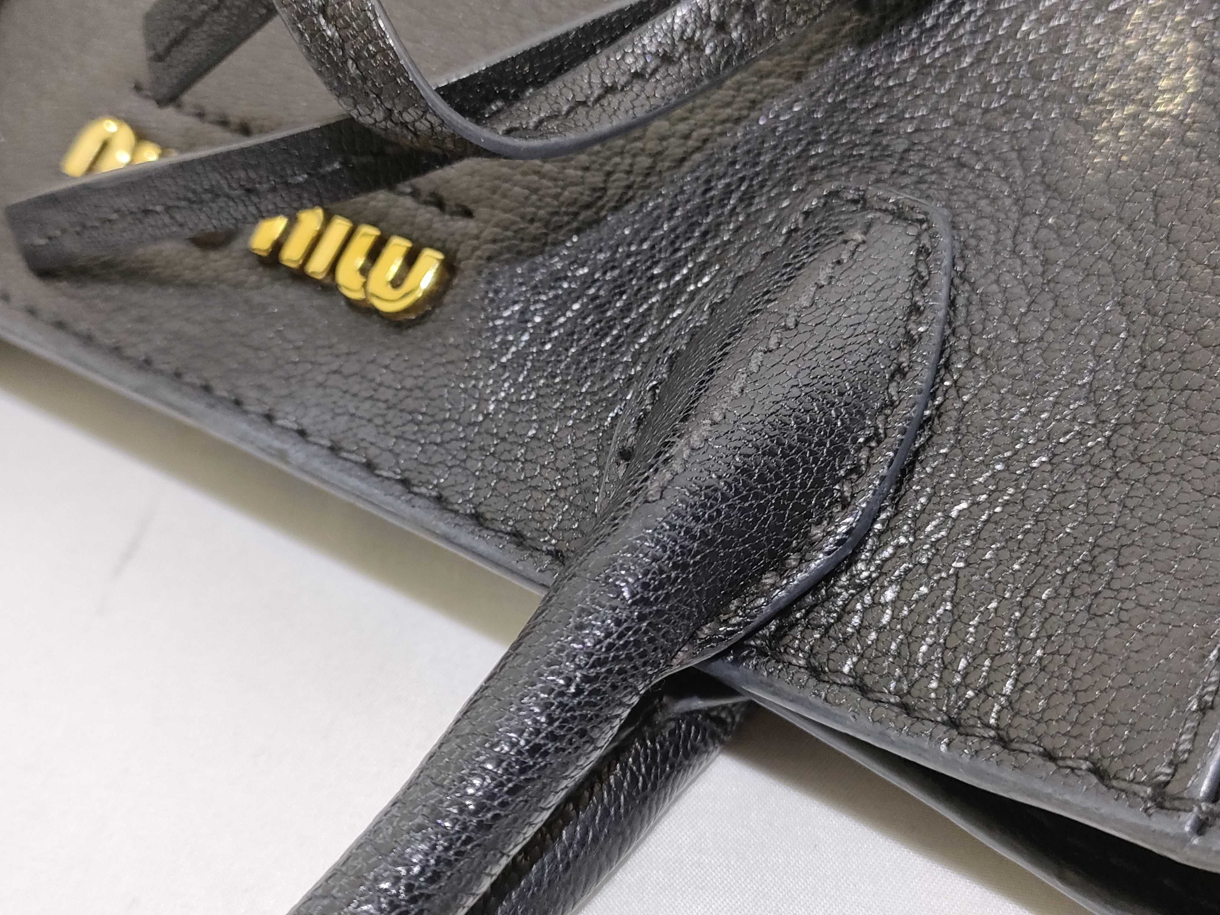 Madras Leather 2-Way Handbag, Black, 5BG143 (Handbag) — view 5