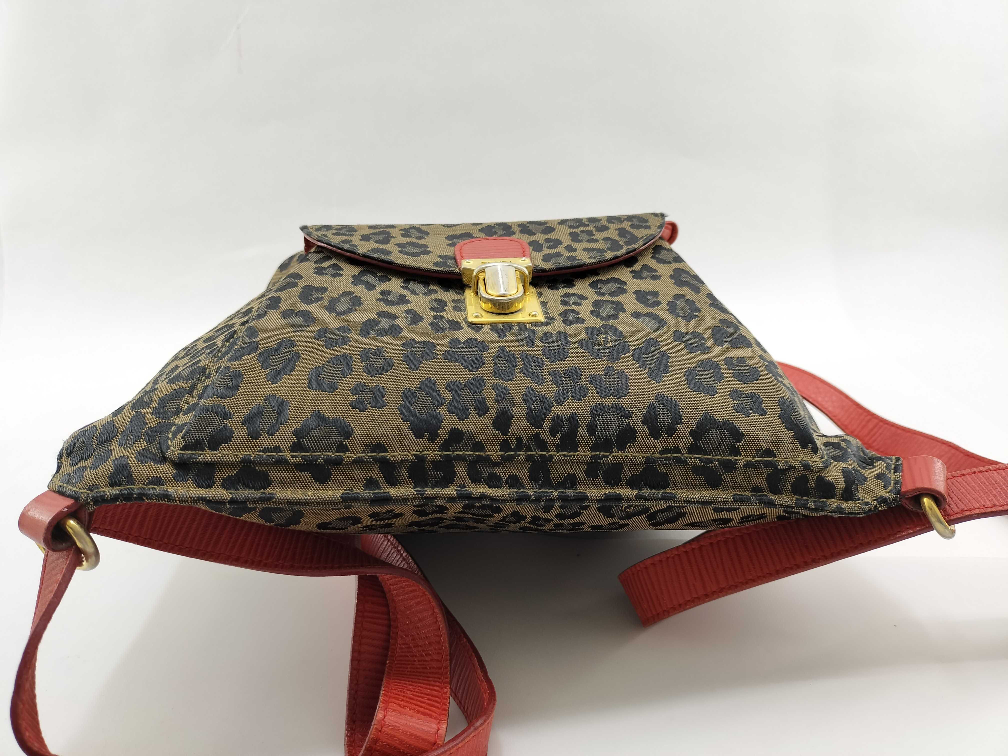 Backpack, Leopard Print x Red, Rucksack — view 7