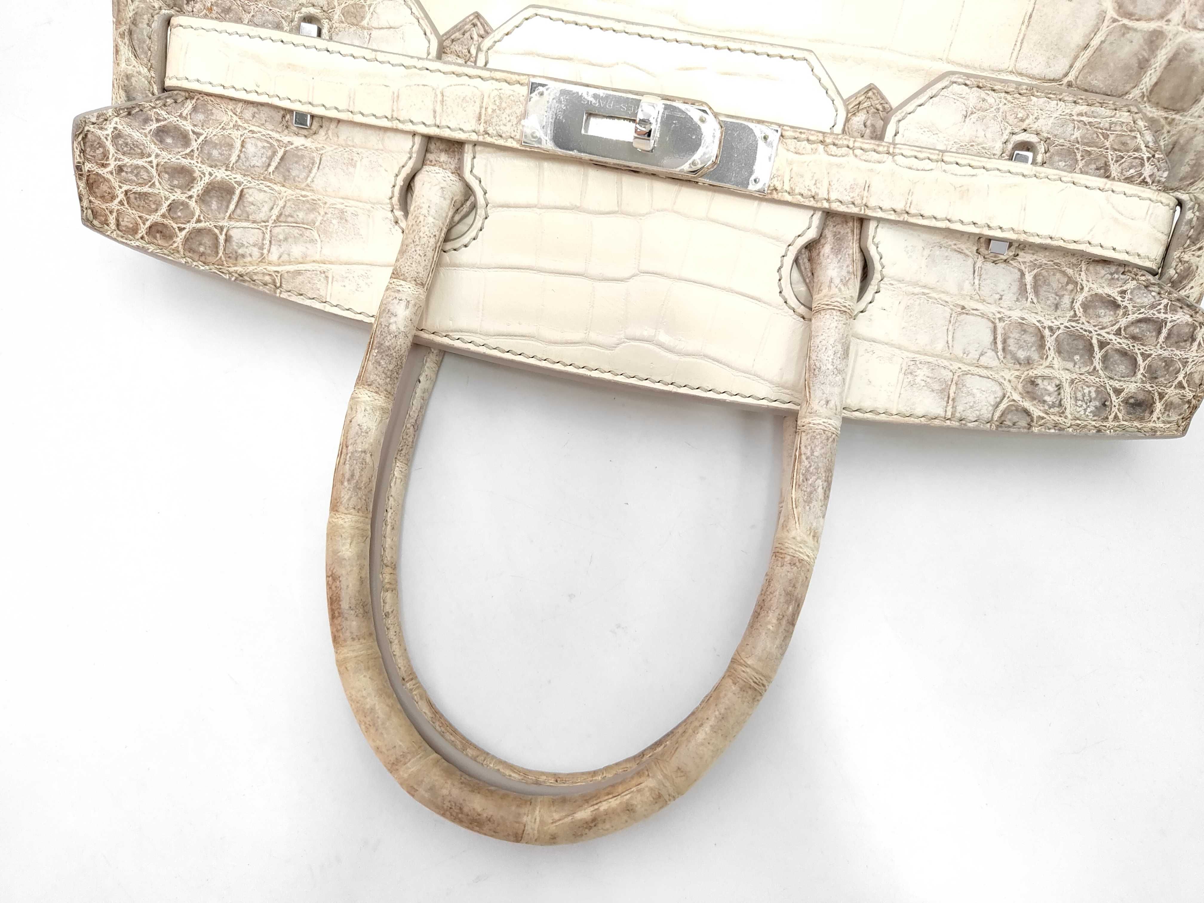 Birkin 30 Himalaya Silver Stamped X Stamp Handbag — view 5