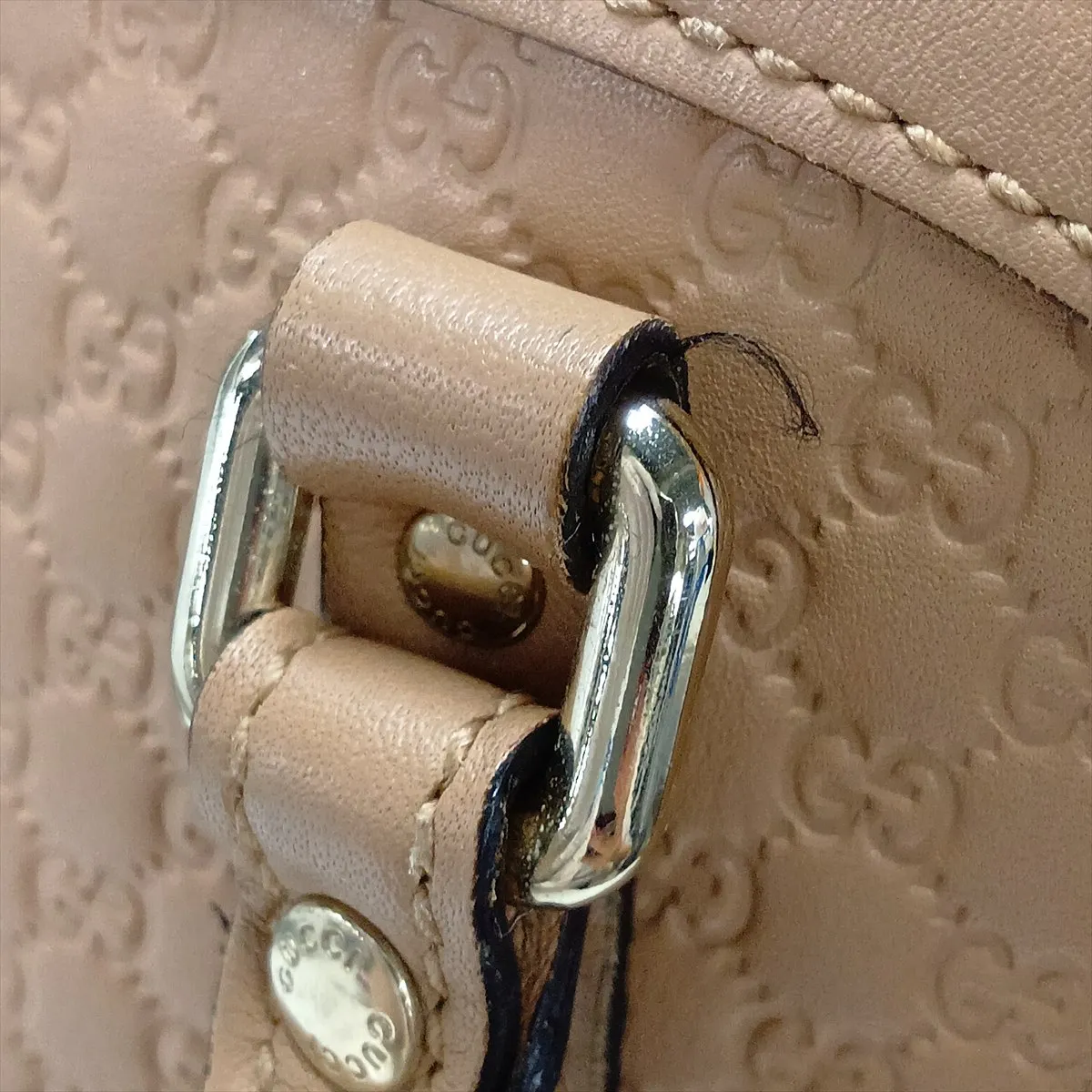 Microguccissima 449654 Leather 2-Way Handbag Pink — view 12