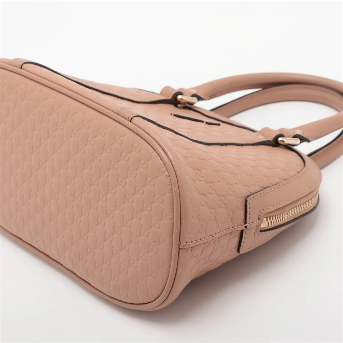 Microguccissima 449654 Leather 2-Way Handbag Pink — view 3