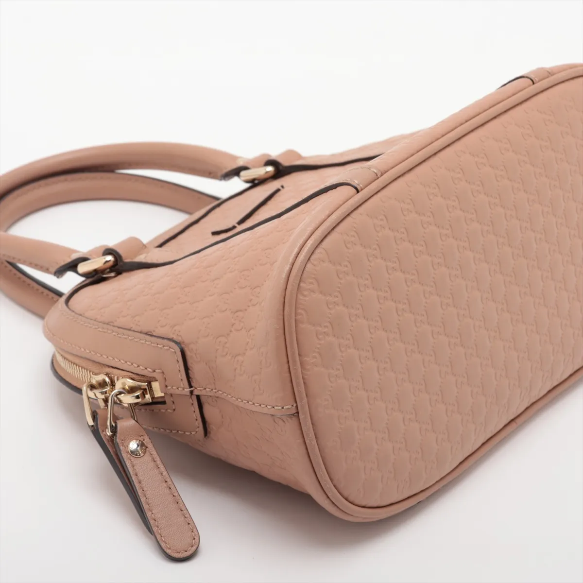 Microguccissima 449654 Leather 2-Way Handbag Pink — view 4