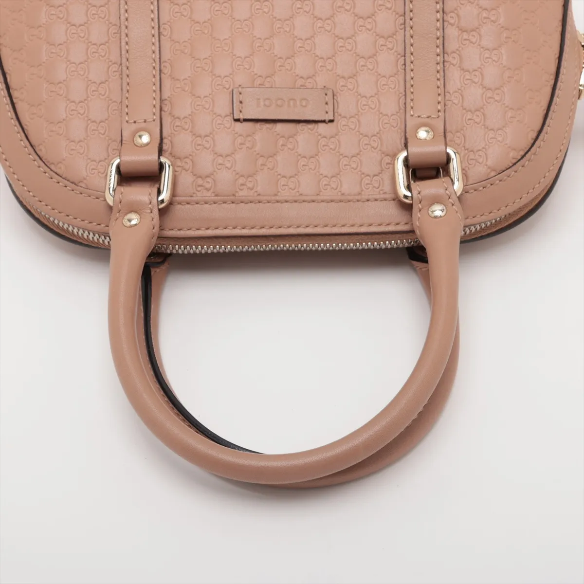 Microguccissima 449654 Leather 2-Way Handbag Pink — view 5