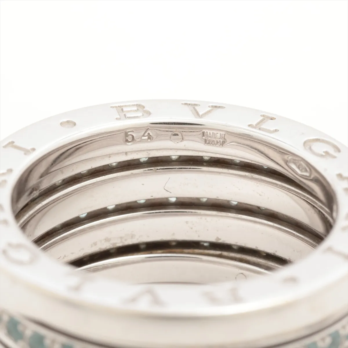 B.zero1 Full Blue Topaz Ring, 750 (WG), 15.1g, Size 54. — view 3