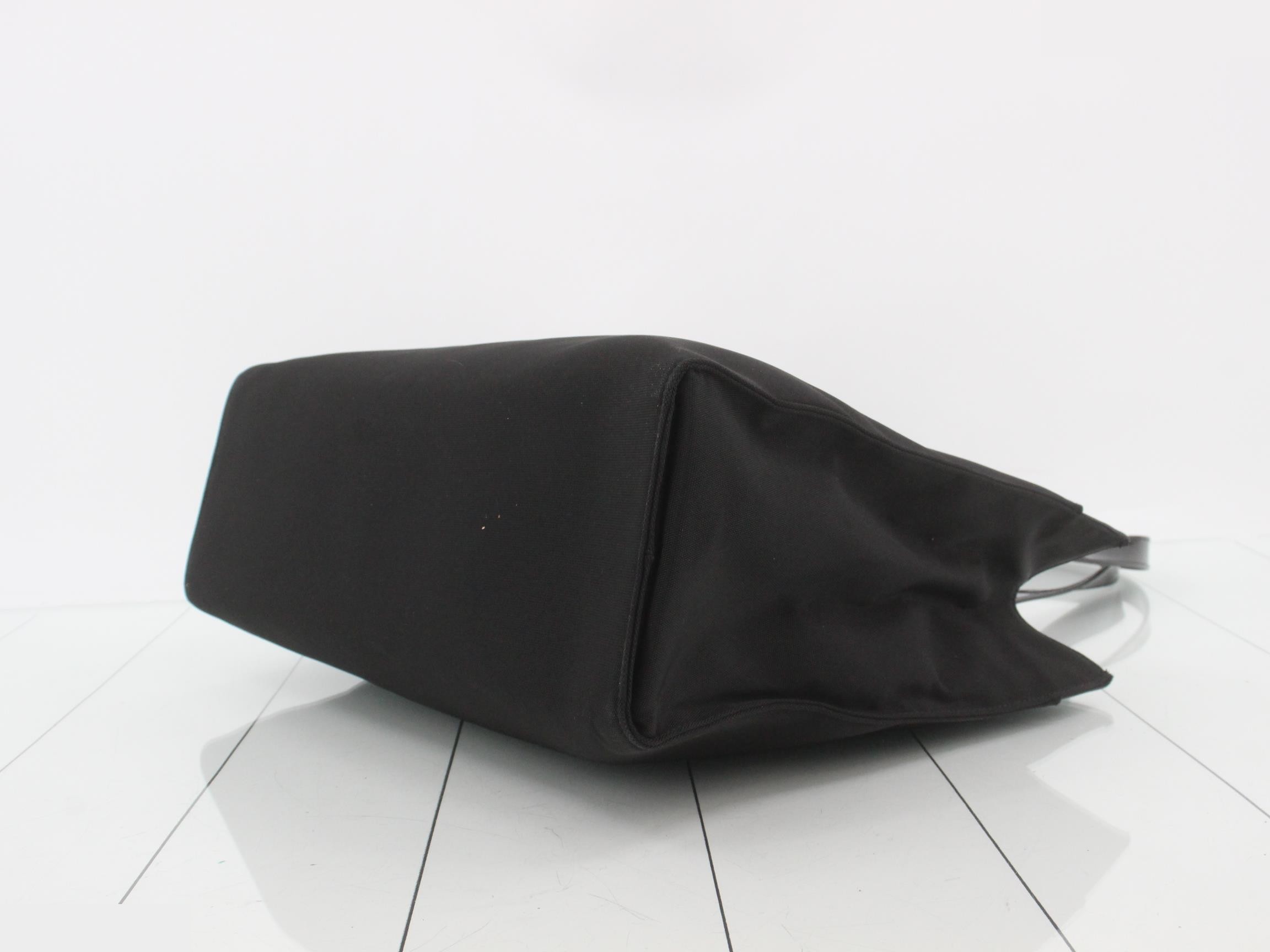 Enamel leather nylon tote bag — view 6