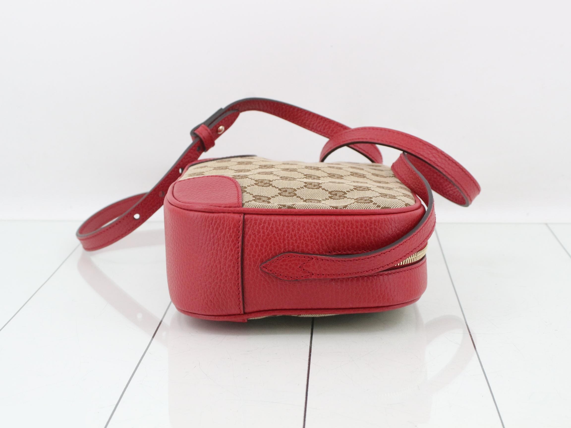 GG Gucci Canvas Leather Crossbody Shoulder Bag — view 3