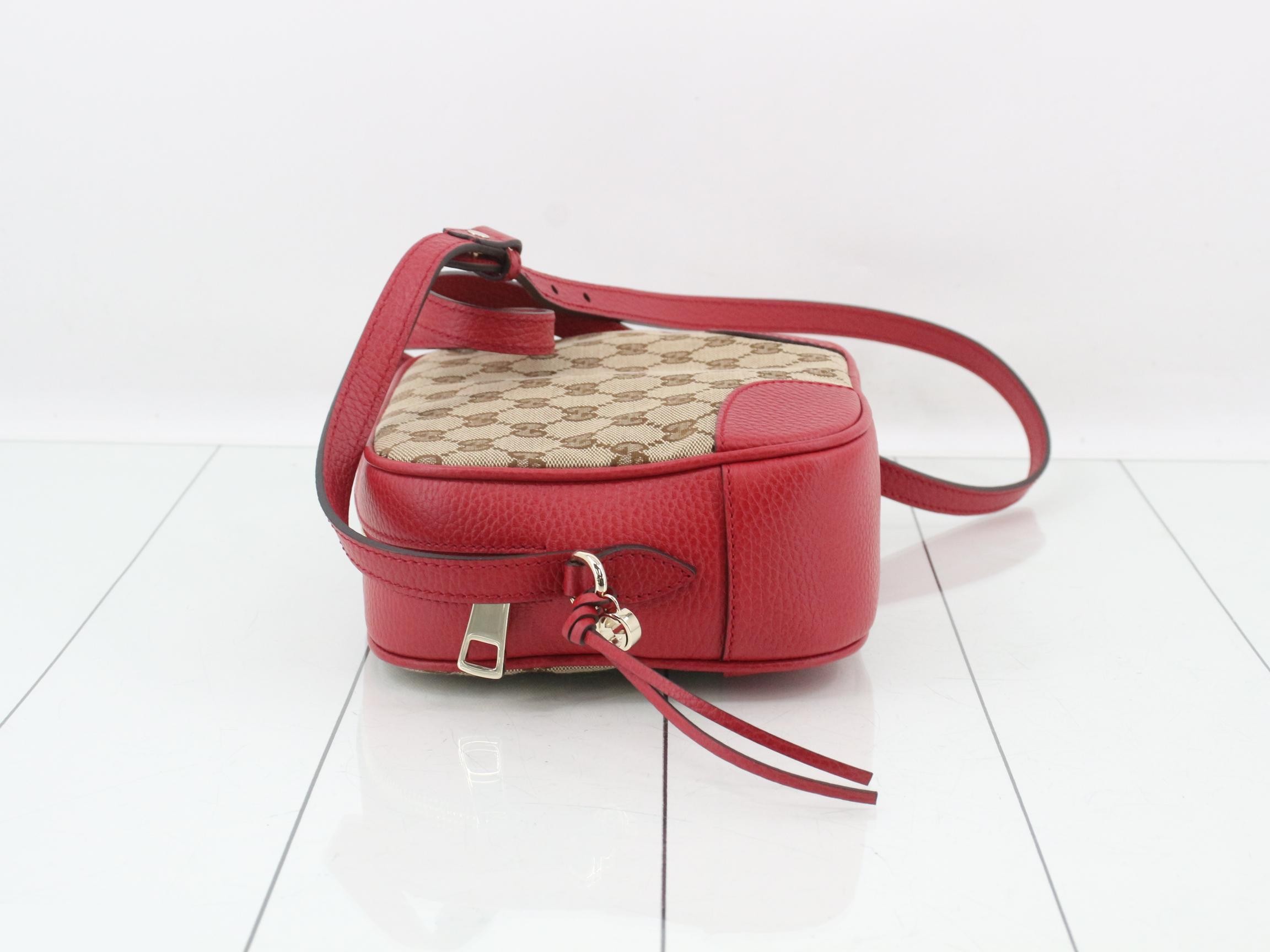 GG Gucci Canvas Leather Crossbody Shoulder Bag — view 4